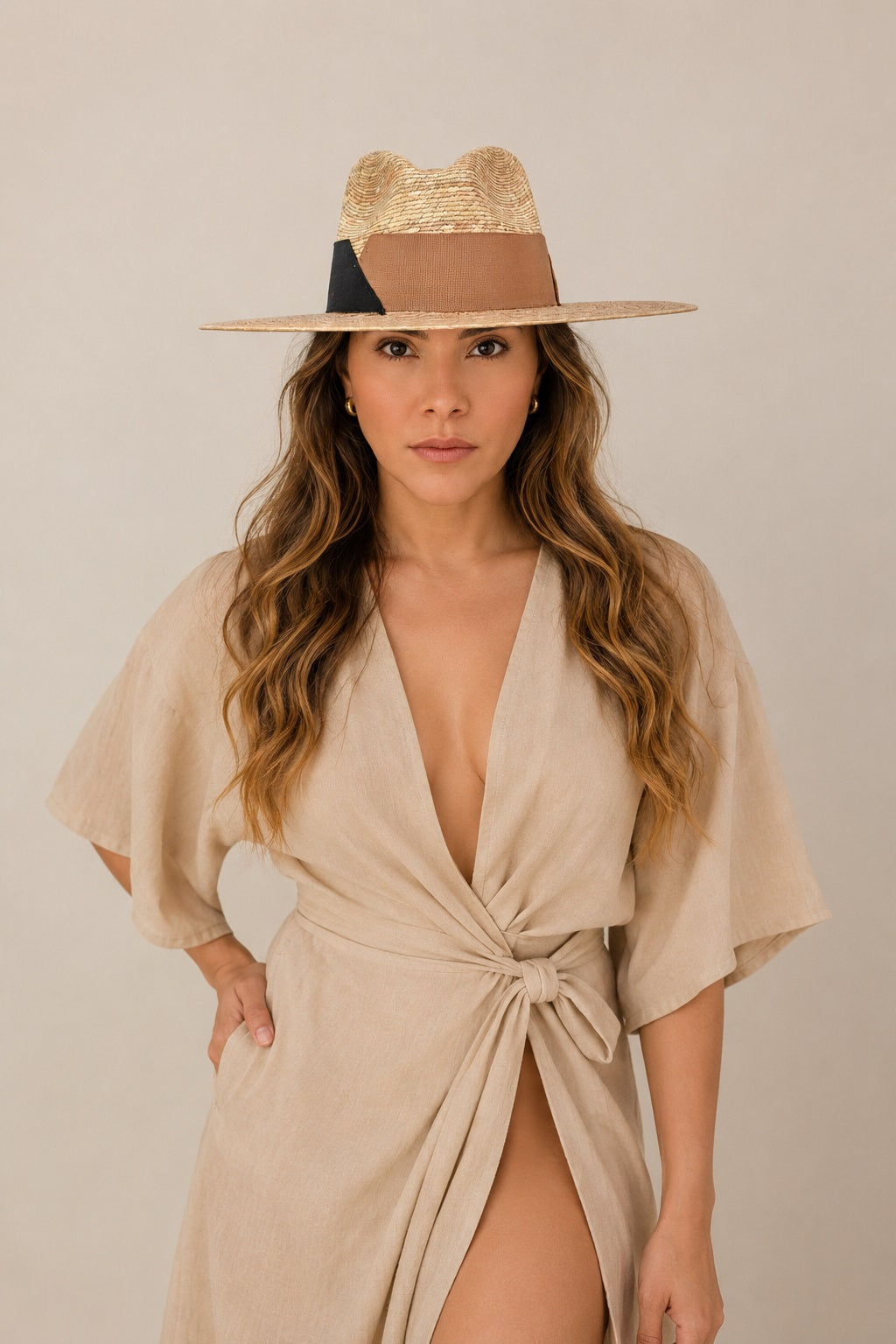 Cacia Straw Explorer Crown Hat