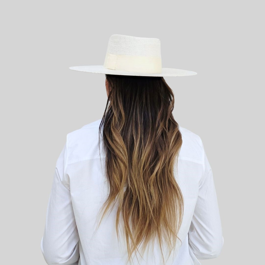 Devika Straw Telescope Crown Hat