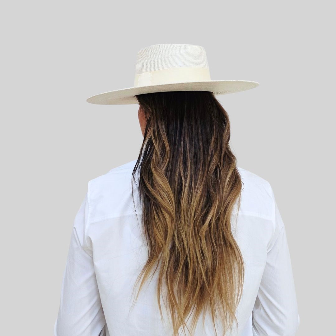 Devika Straw Telescope Crown Hat
