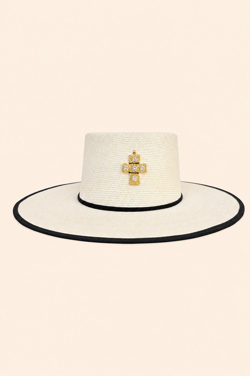Hadley Straw Boater Crown Hat