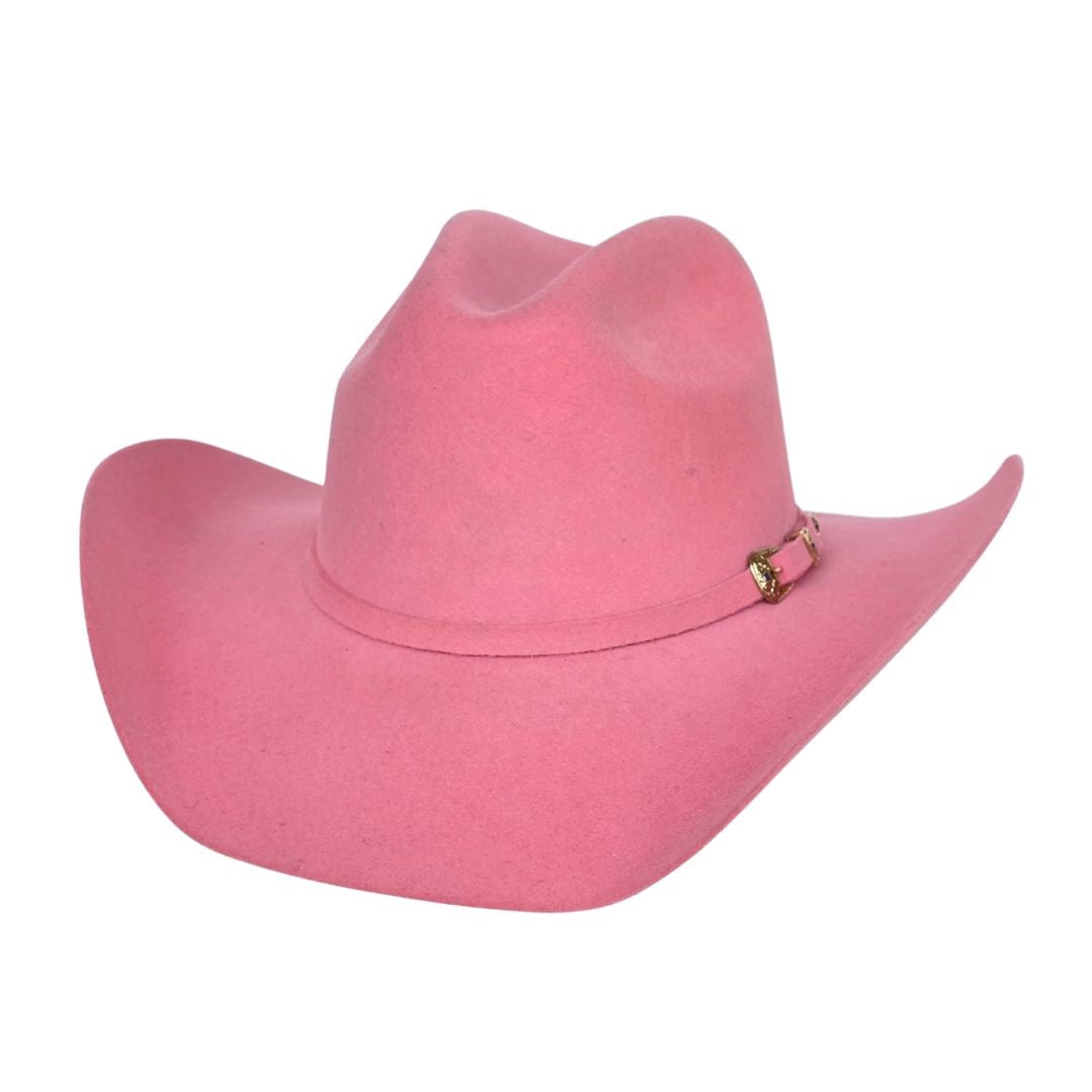 Hamish Western Cowboy Crown Hat - Pink