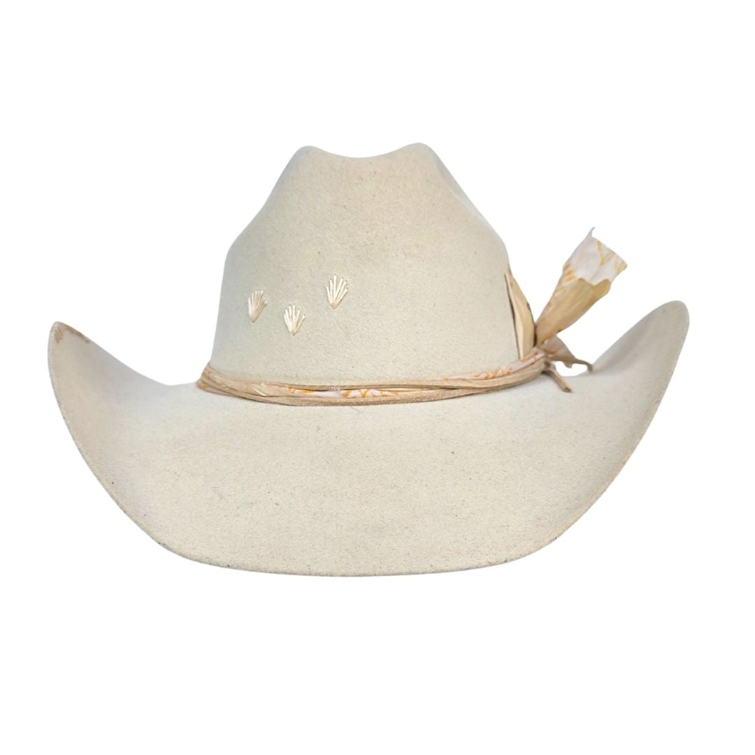 Harriet Cowboy Crown Hat - Beige