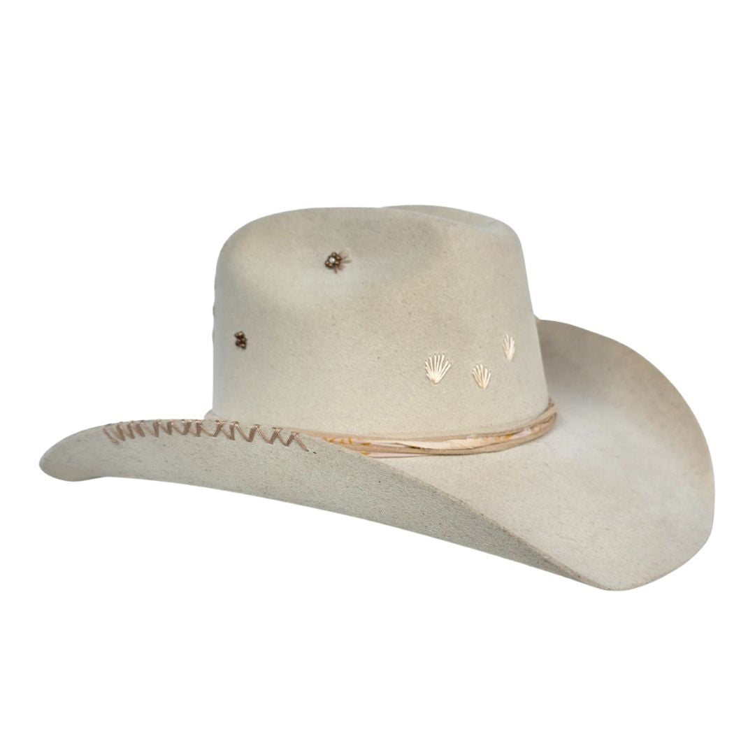 Harriet Cowboy Crown Hat - Beige