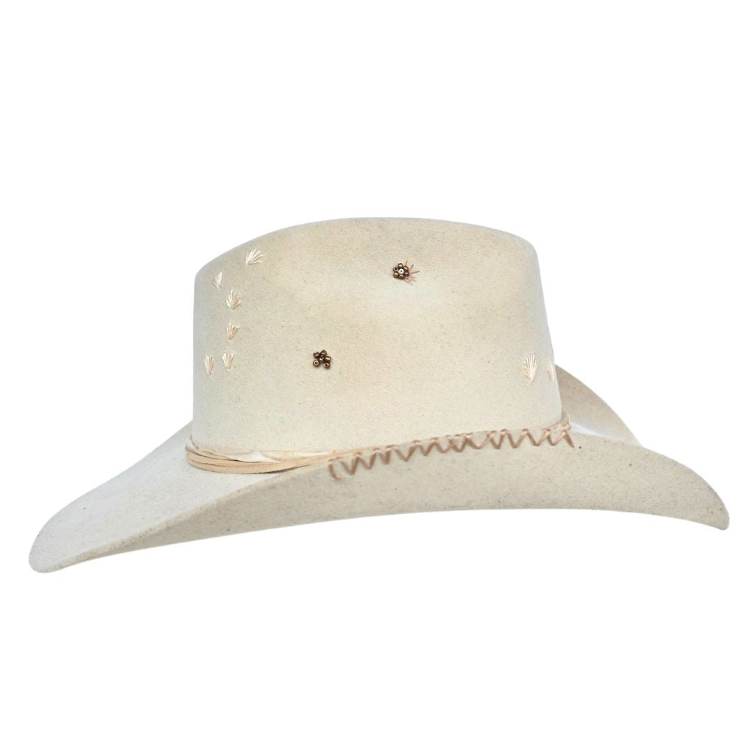 Harriet Cowboy Crown Hat - Beige