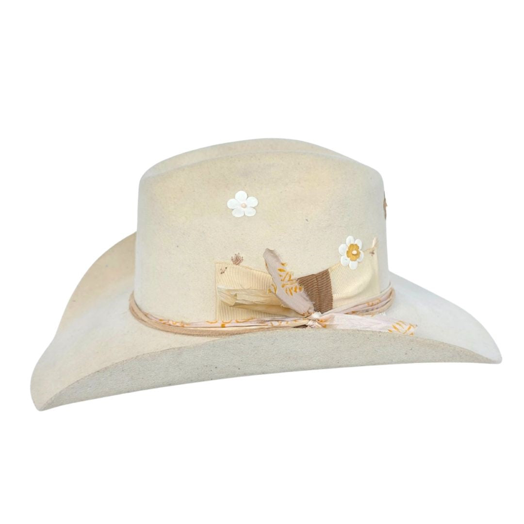 Harriet Cowboy Crown Hat - Beige
