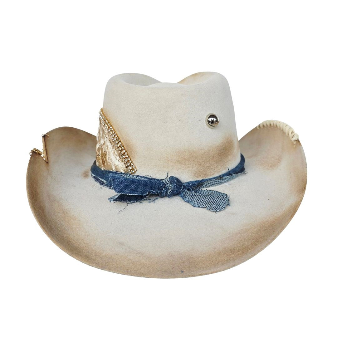 Honey Western Trompo Crown Hat