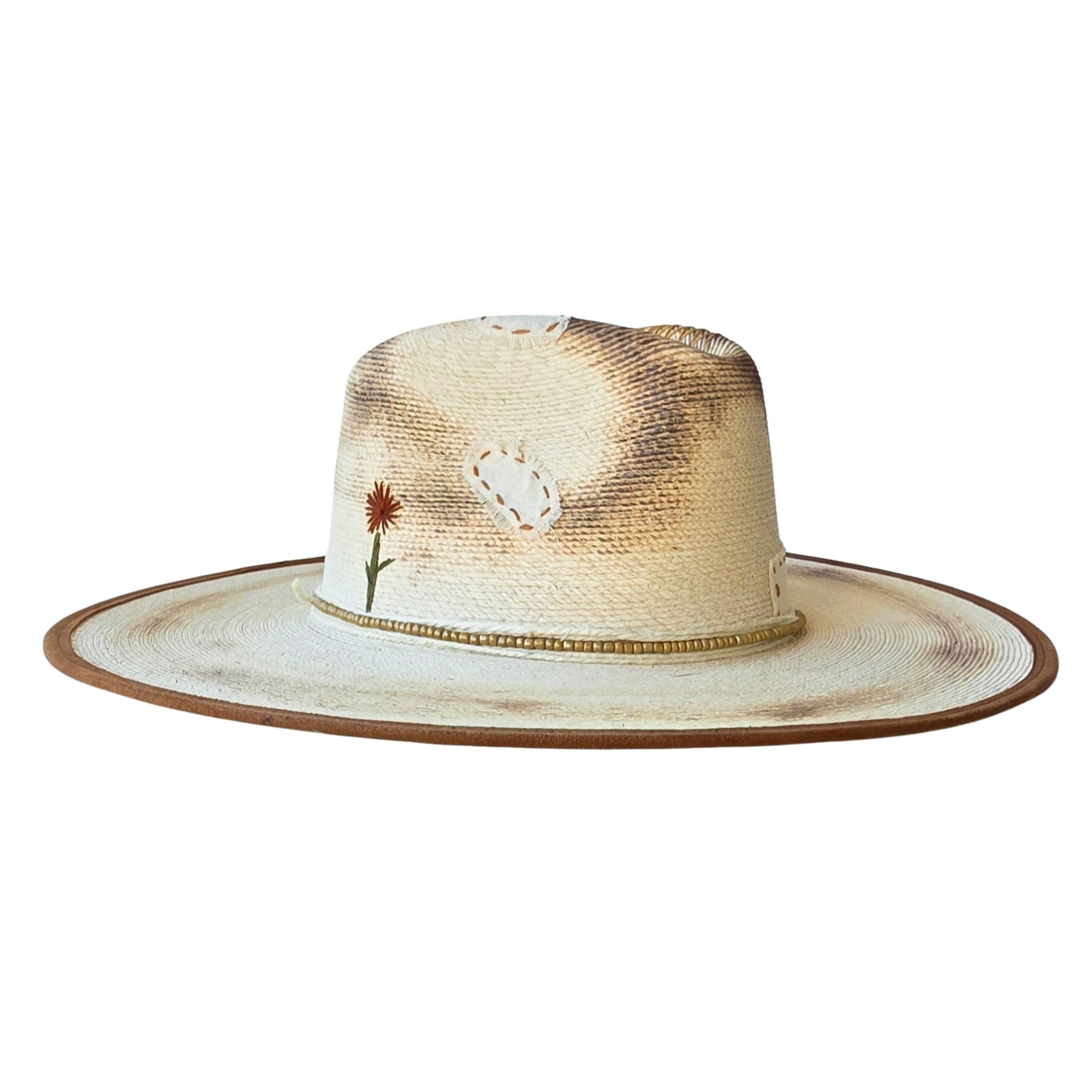 Ismini Straw Western Crown Hat