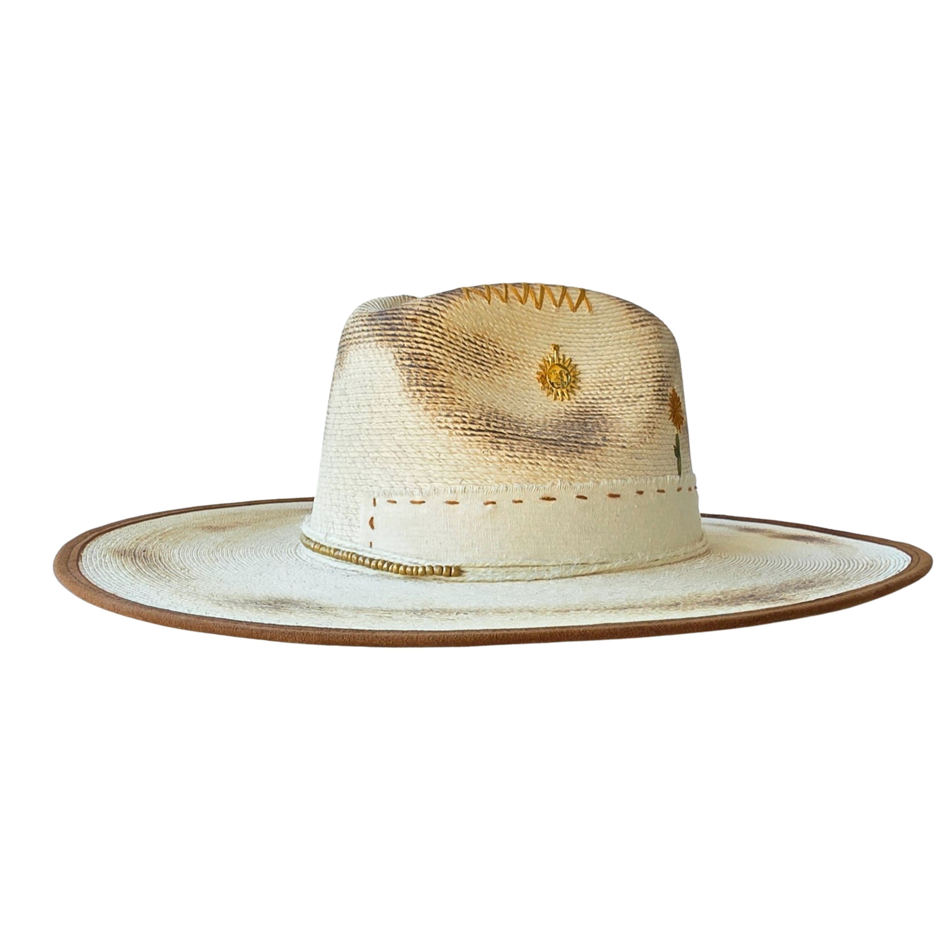 Ismini Straw Western Crown Hat