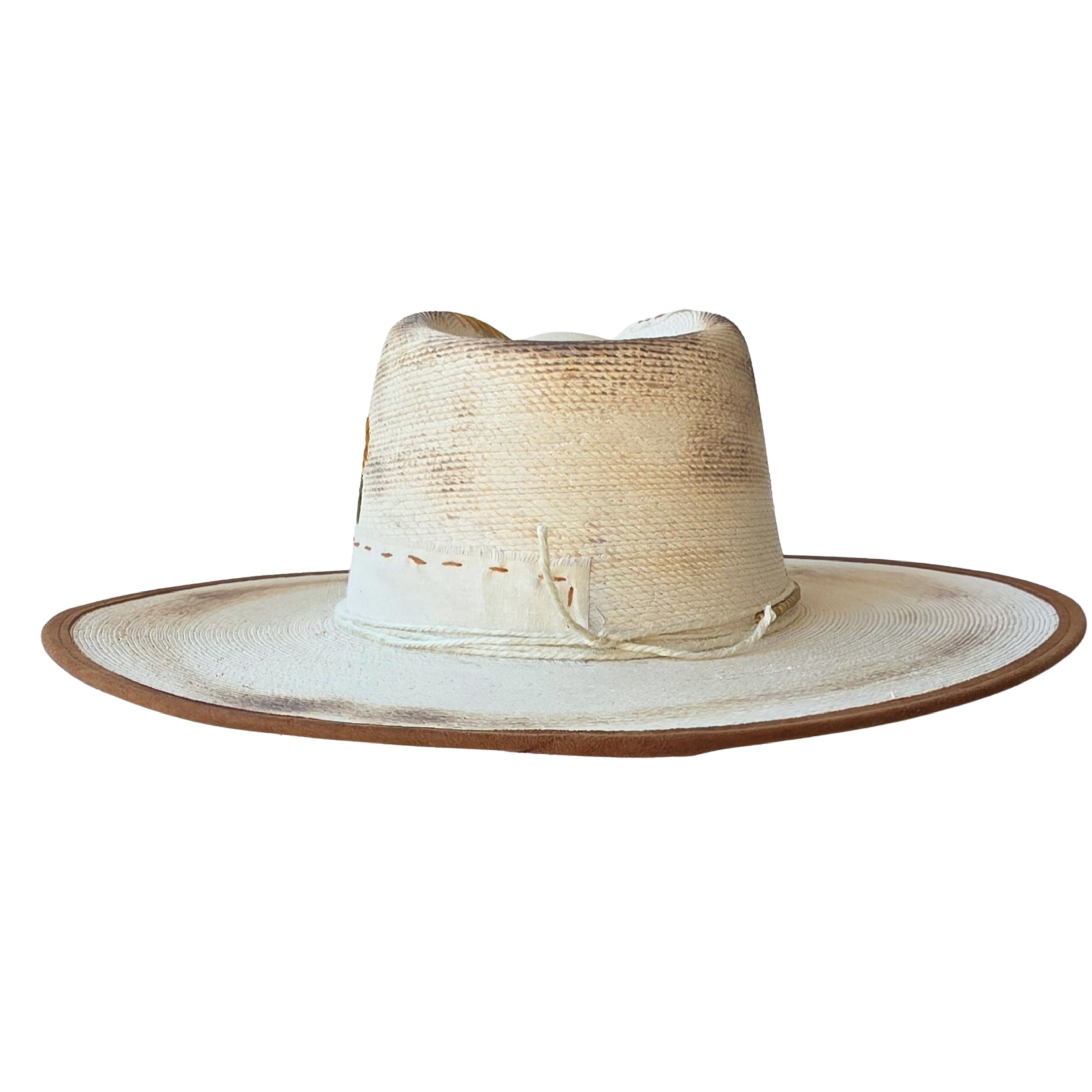 Ismini Straw Western Crown Hat