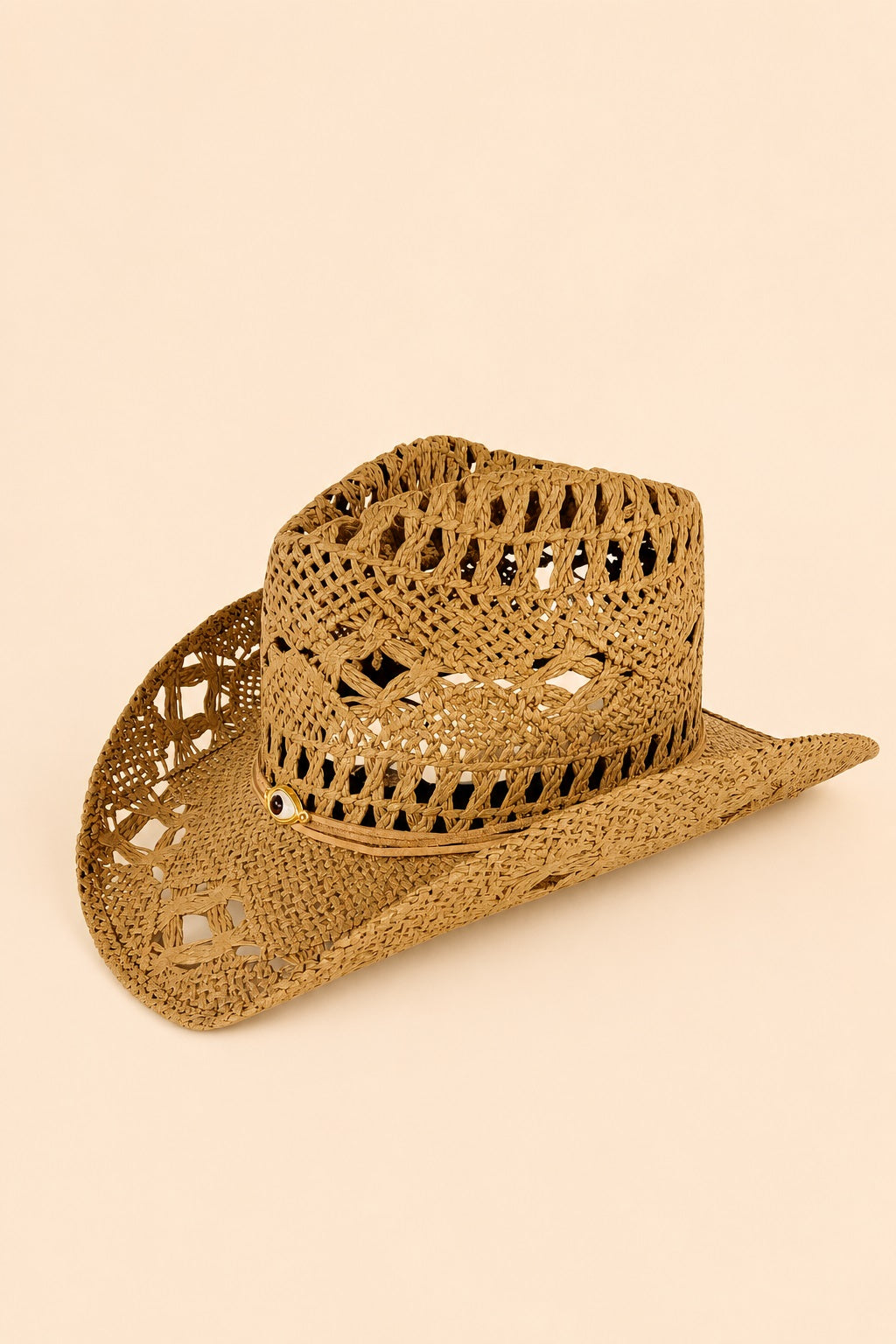 Jamie Vented Straw Western Hat