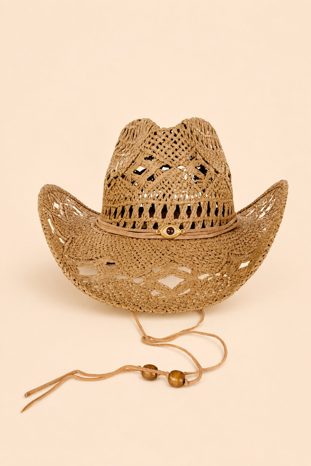 Jamie Vented Straw Western Hat