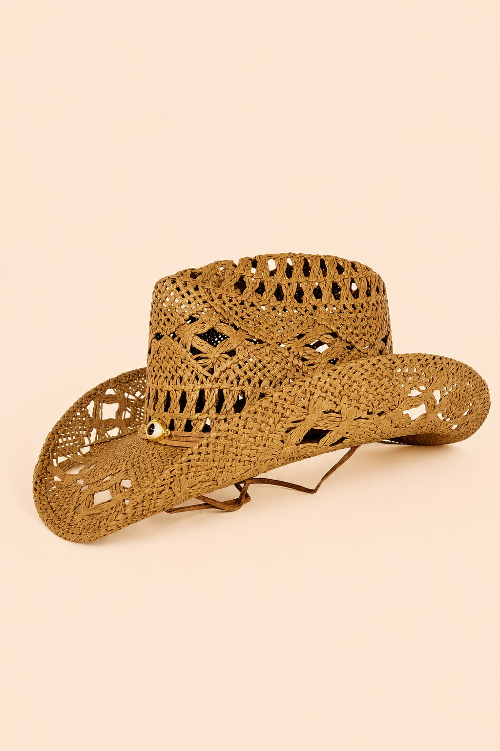 Jamie Vented Straw Western Hat