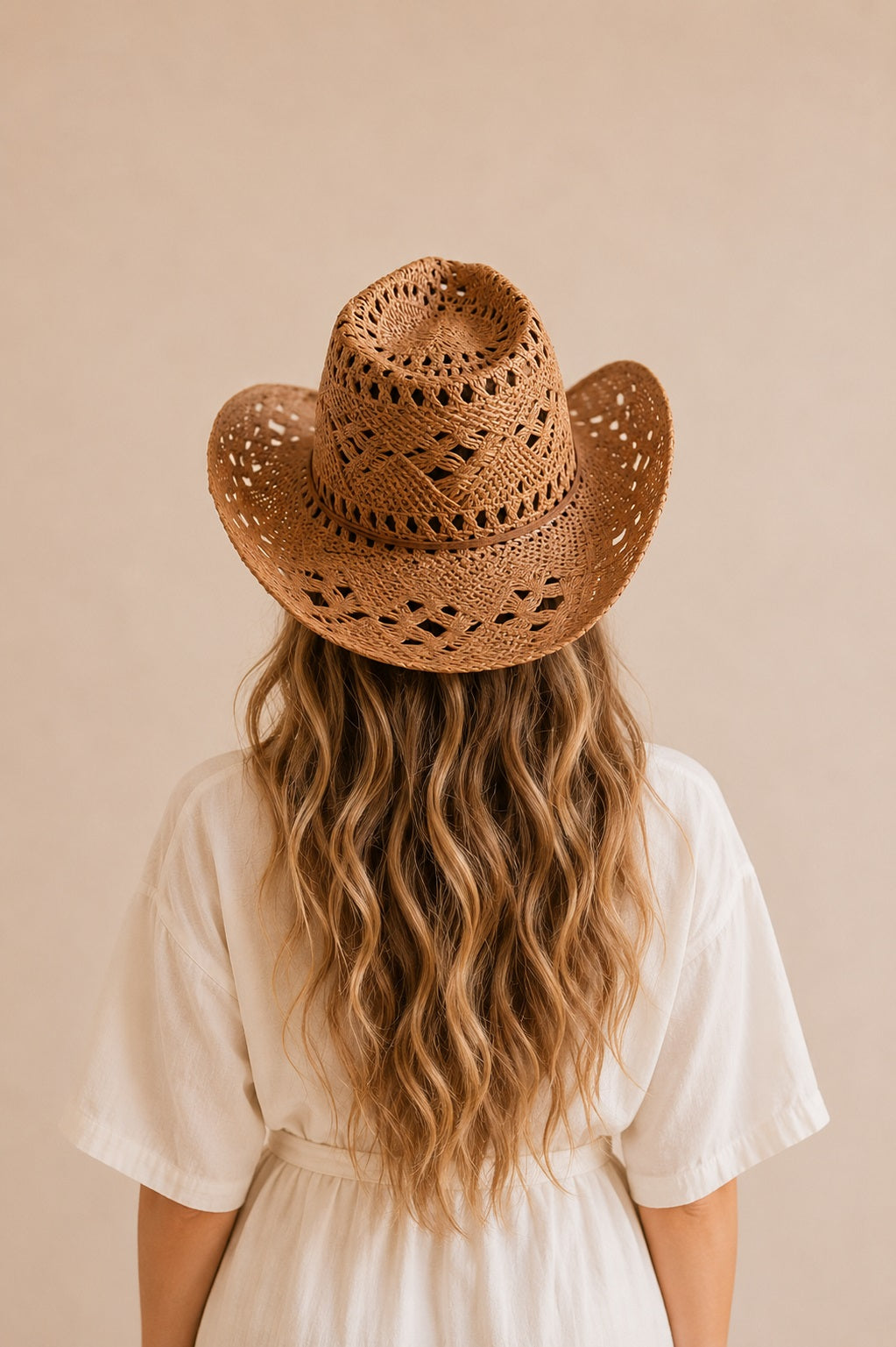 Jamie Vented Straw Western Hat
