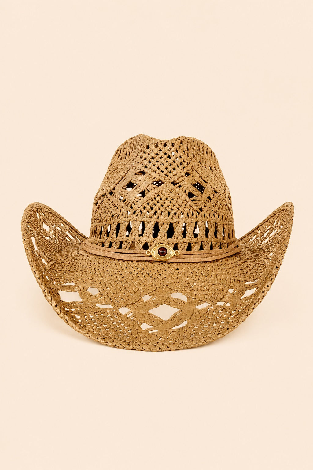 Jamie Vented Straw Western Hat