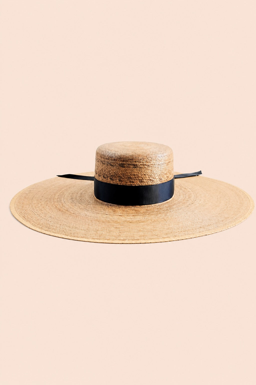 Luisa Straw Boater Crown Hat - Wide Brim