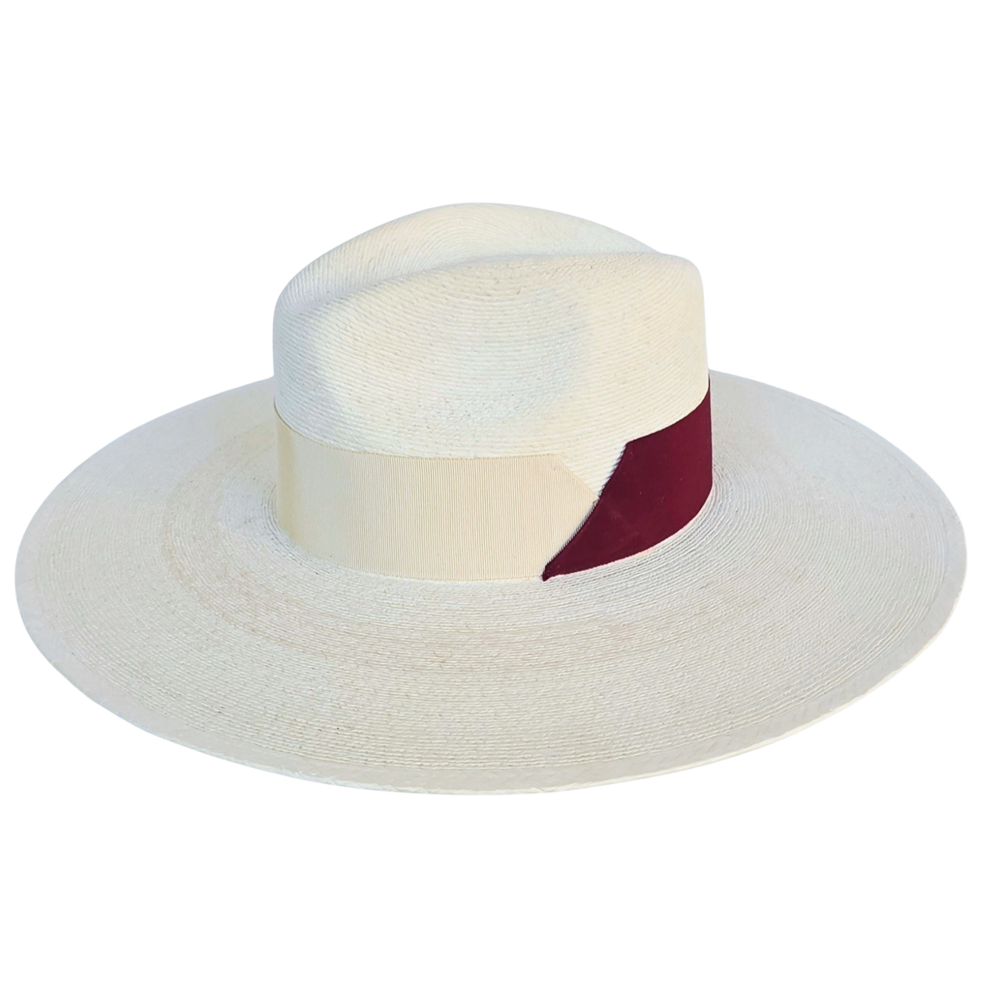 Loraine Straw Fedora Crown Hat