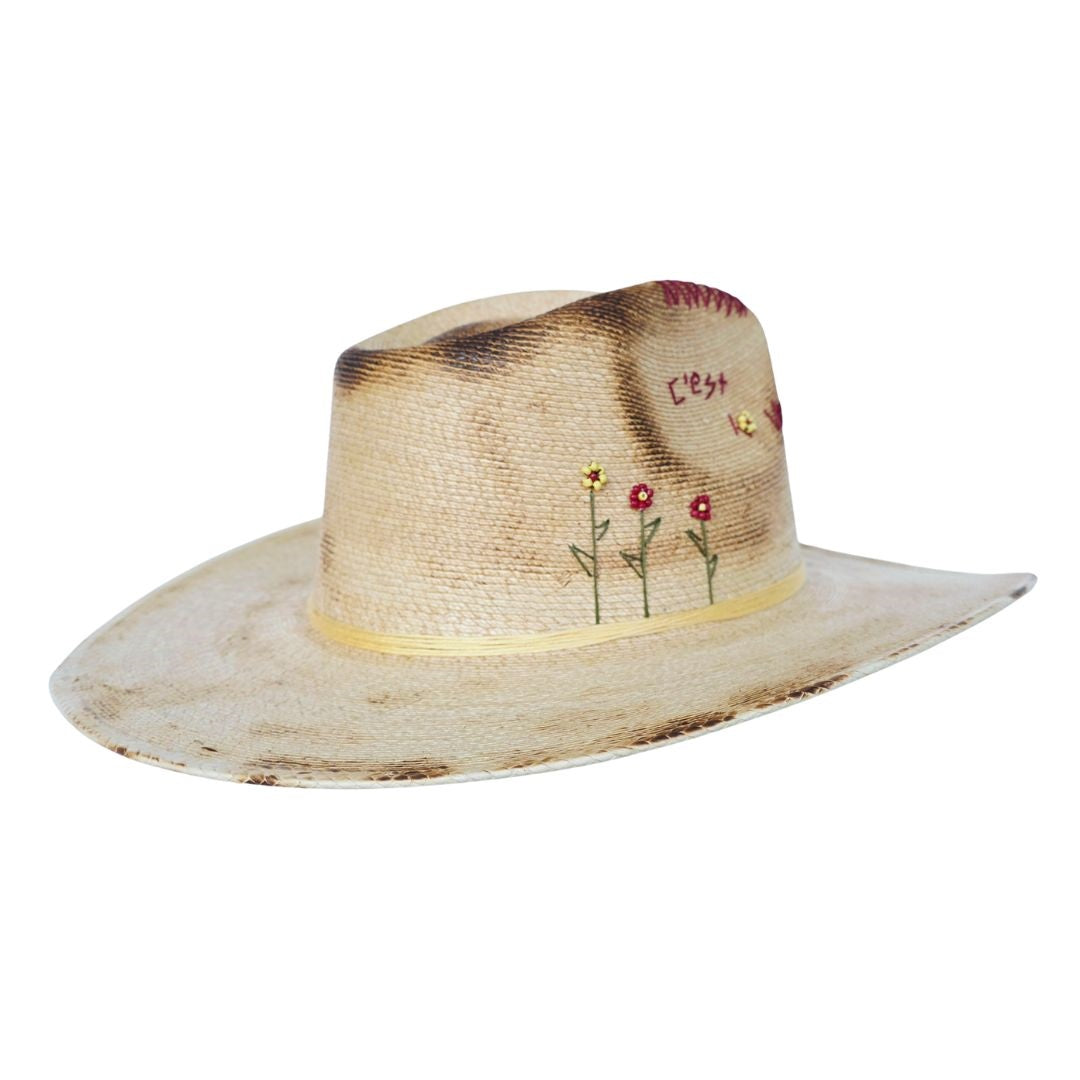 Lulu Straw Western Crown Hat
