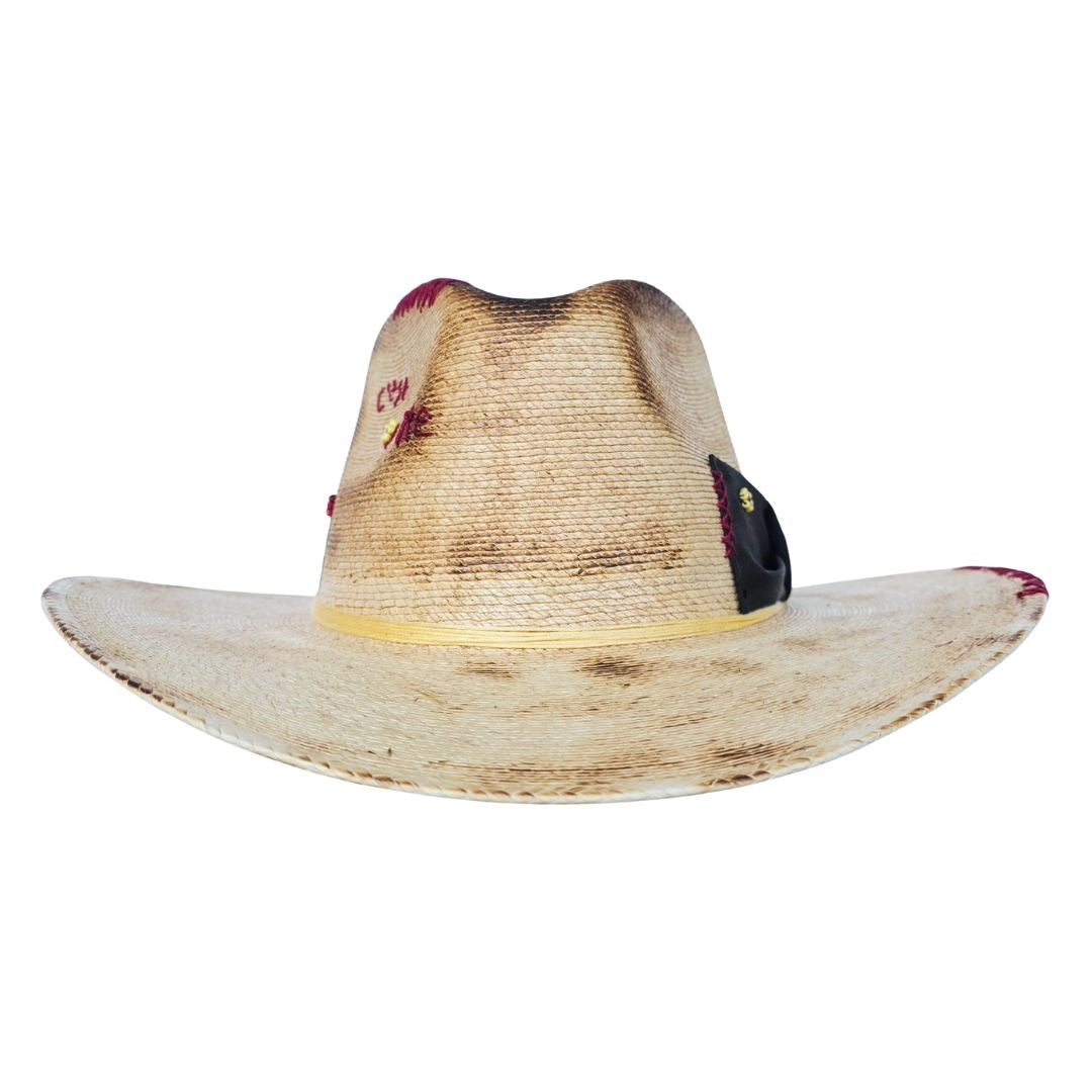 Lulu Straw Western Crown Hat