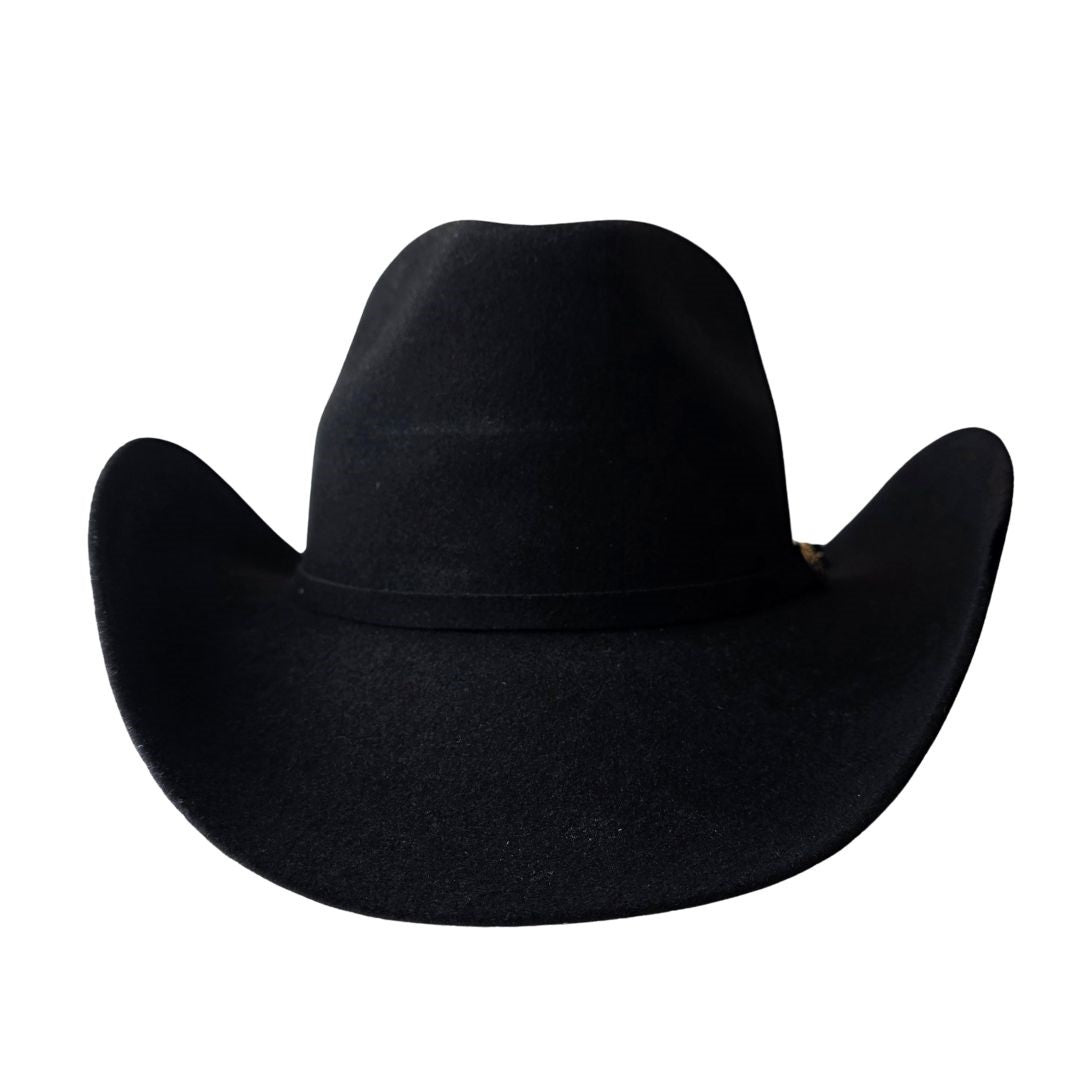 Malia Western Trompo Crown Hat - Black