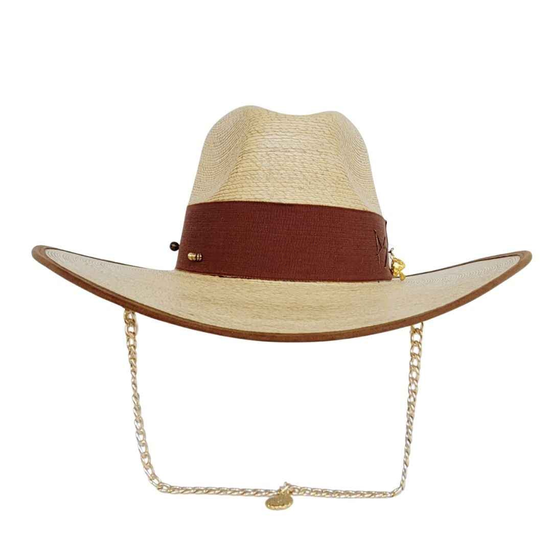 Portia Straw Western Crown Hat