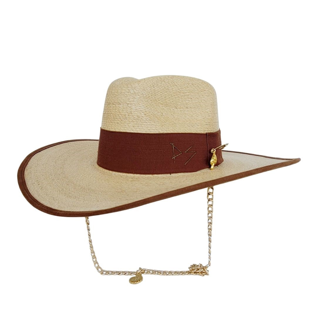 Portia Straw Western Crown Hat