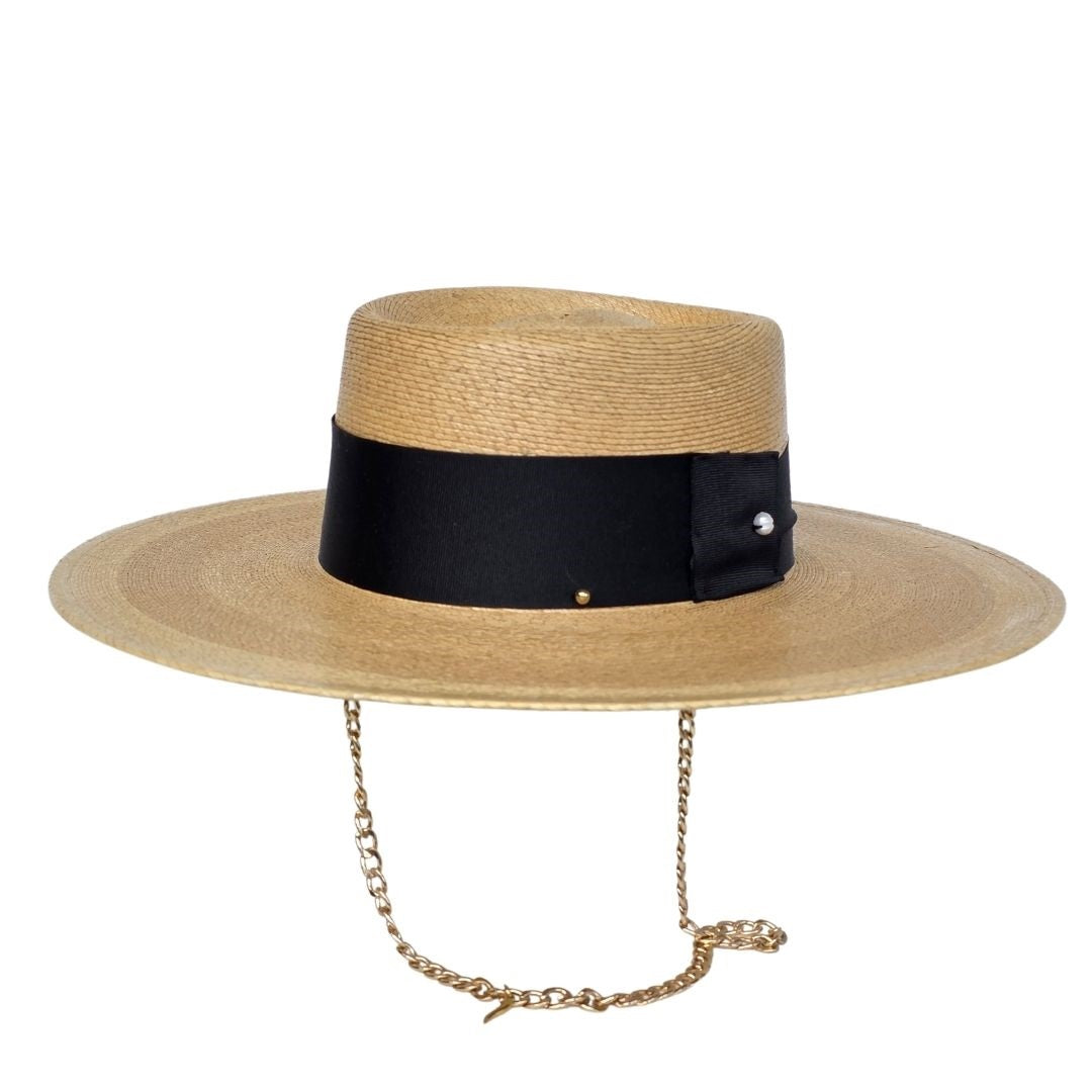 Reiko Straw Telescope Crown Hat