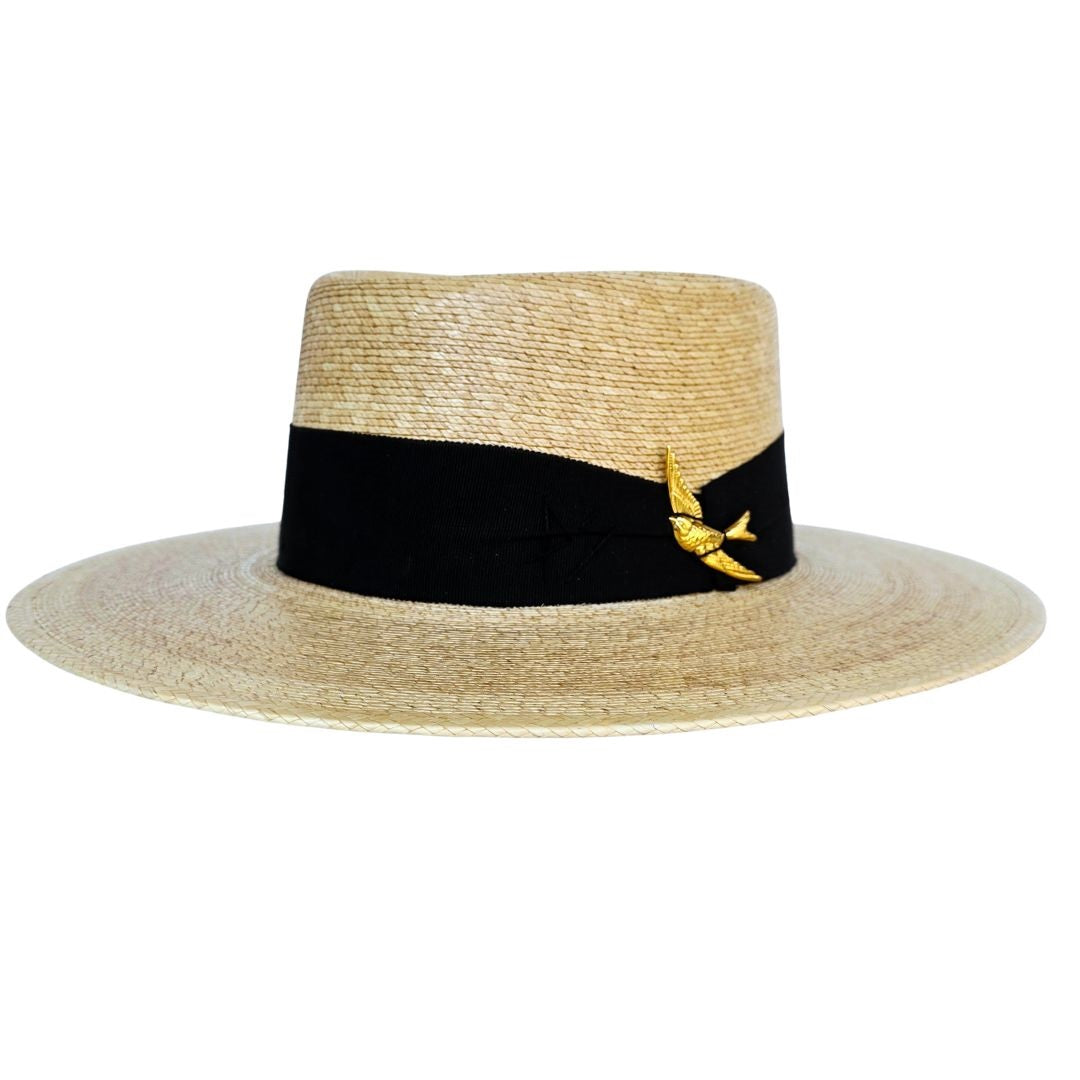 Royalty Straw Telescope Crown Hat - Tan