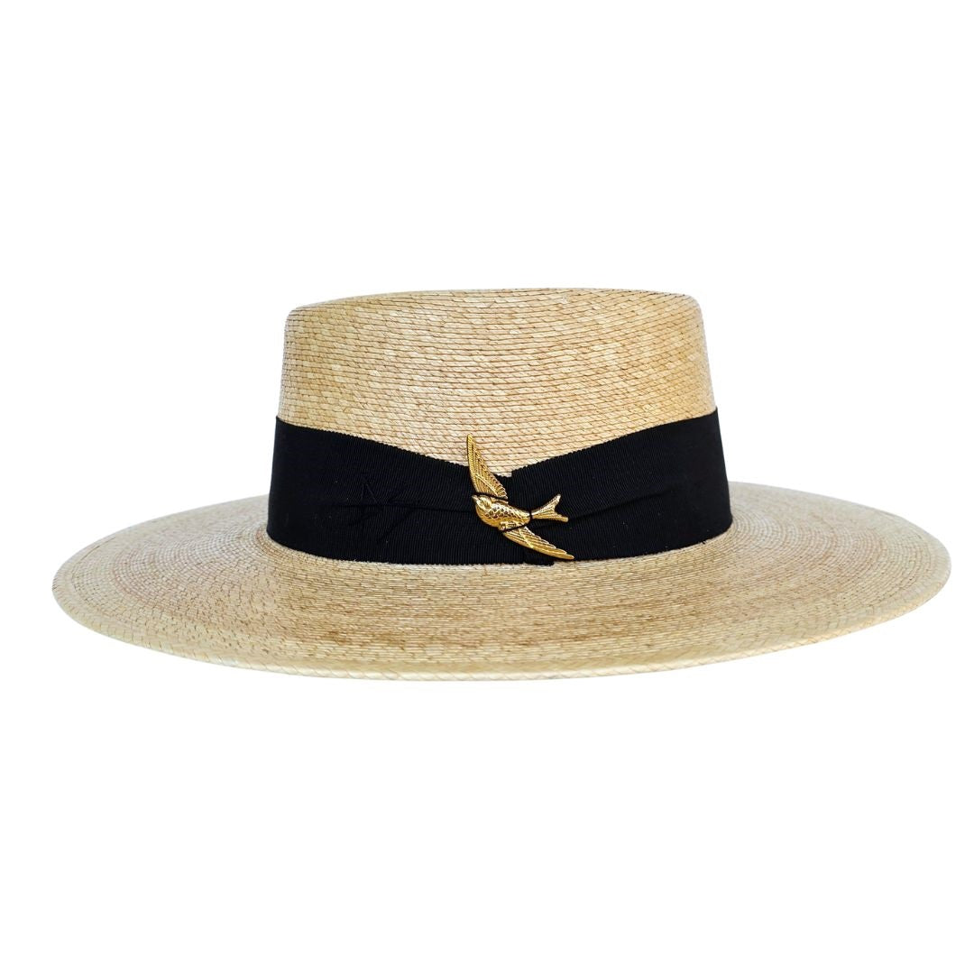 Royalty Straw Telescope Crown Hat - Tan