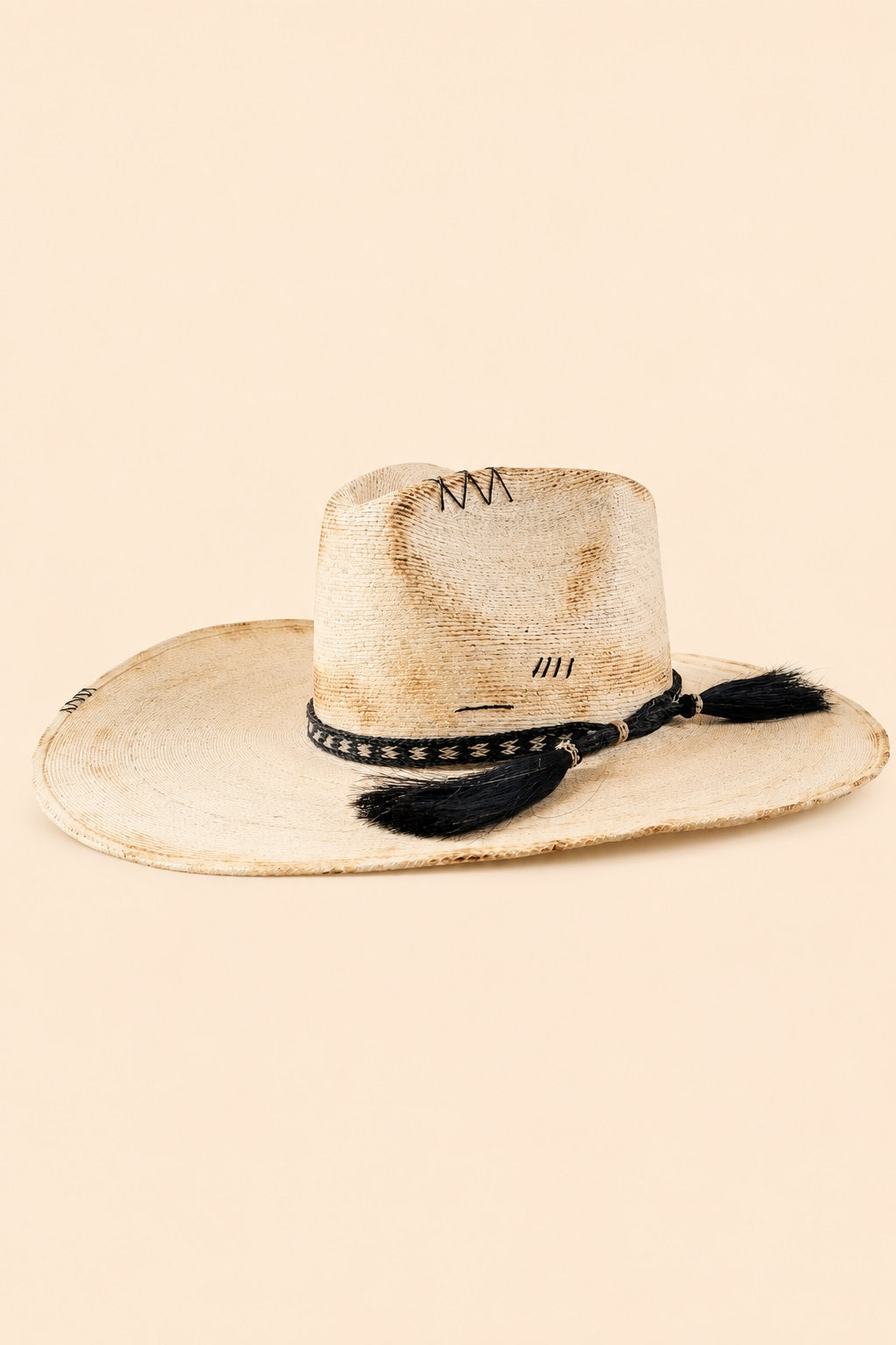 Shiloh Straw Western Crown Hat