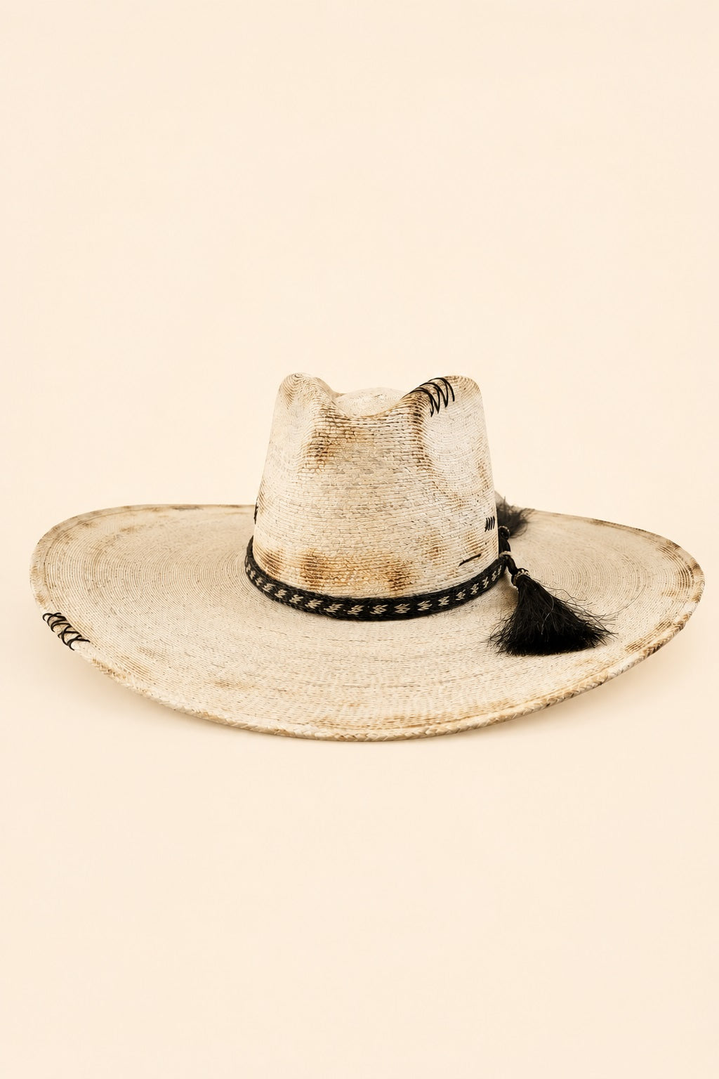 Shiloh Straw Western Crown Hat
