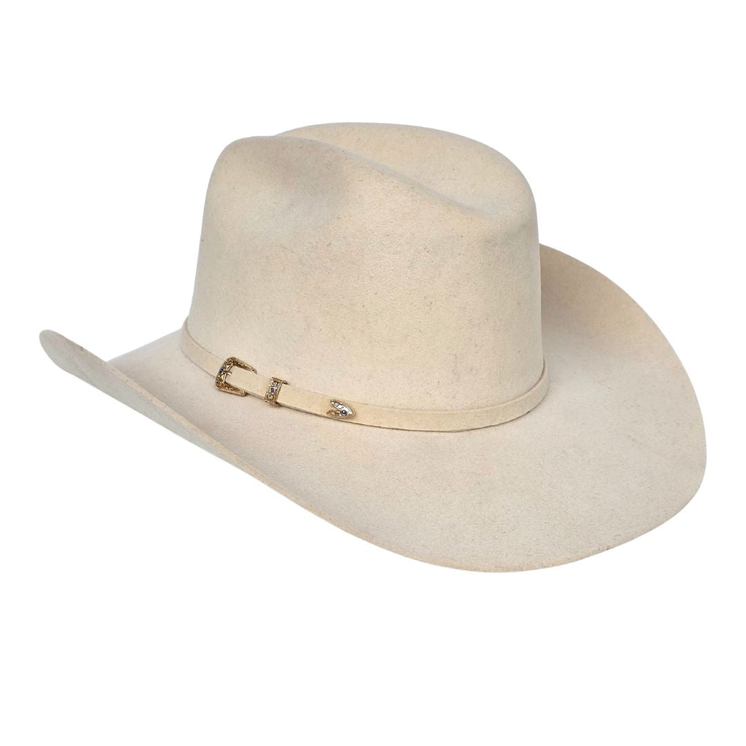 Stella Western Cowboy Crown Hat - Beige