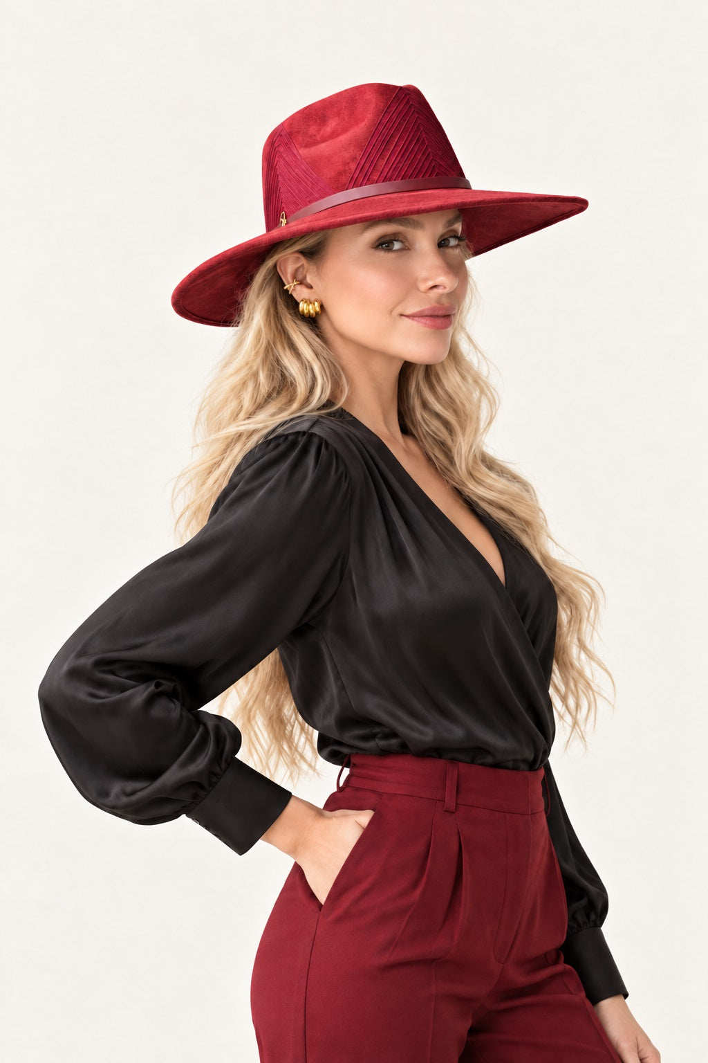 The Sloane Burgundy Hat