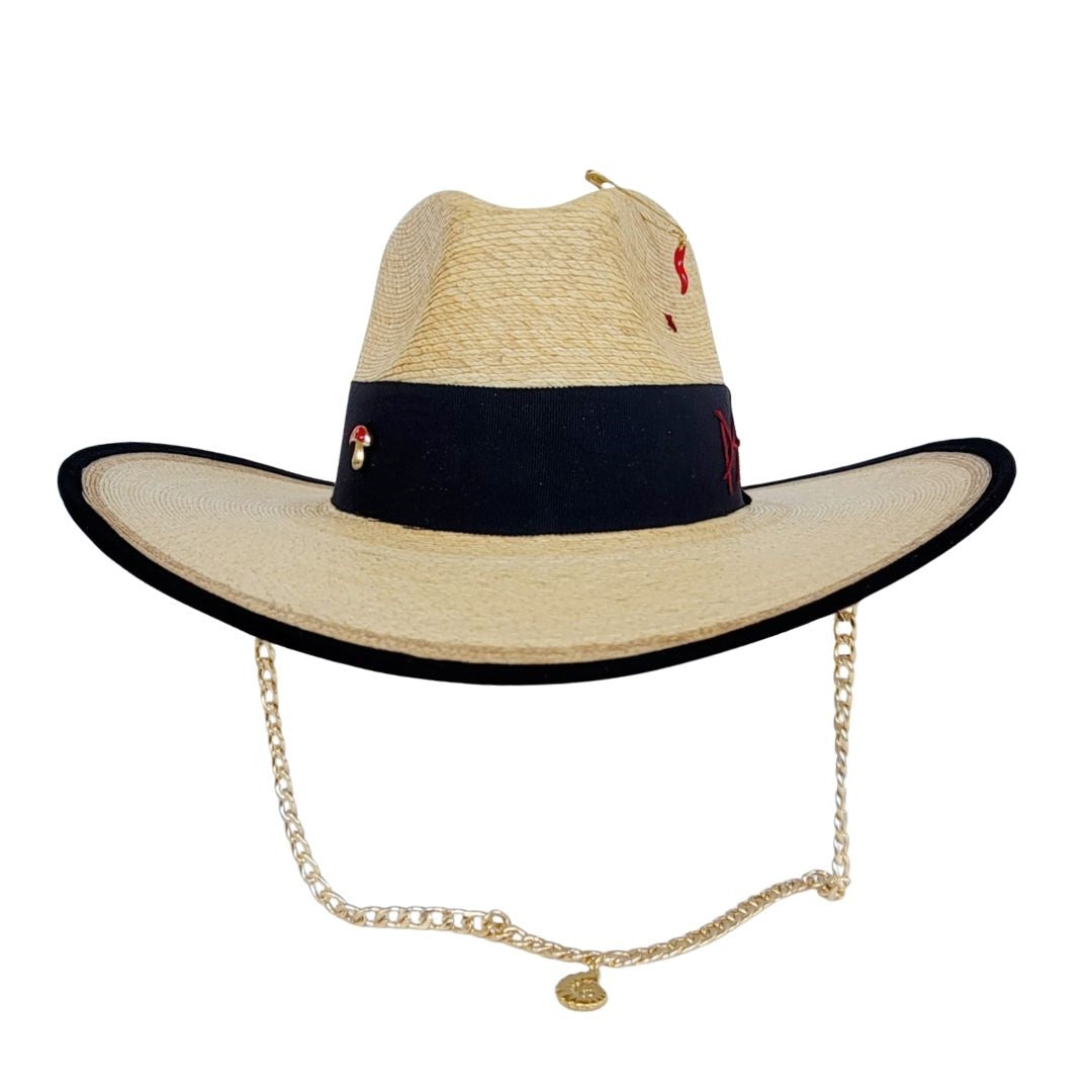 Titania Straw Western Crown Hat