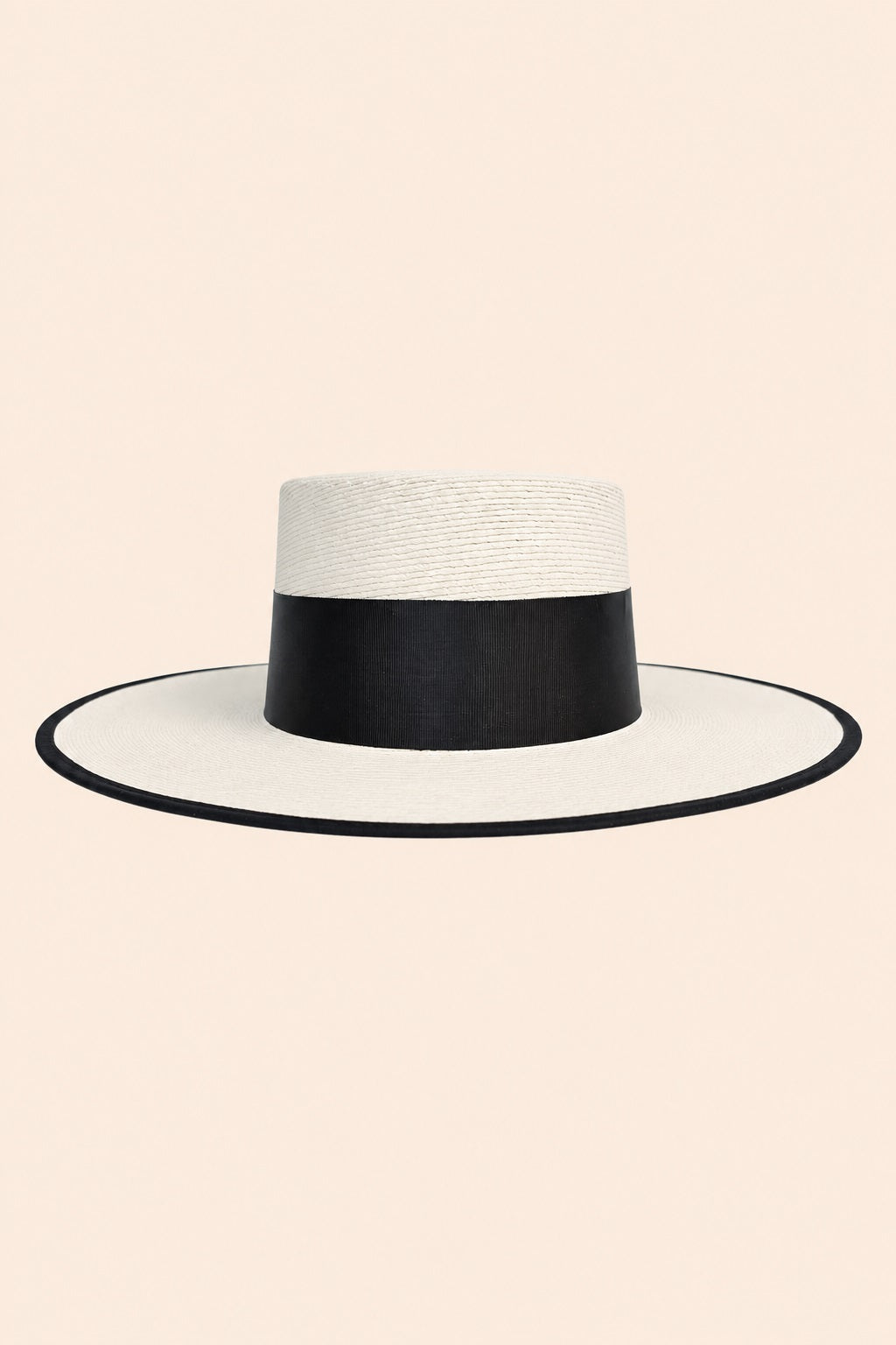 Vivian Straw Boater Crown Hat
