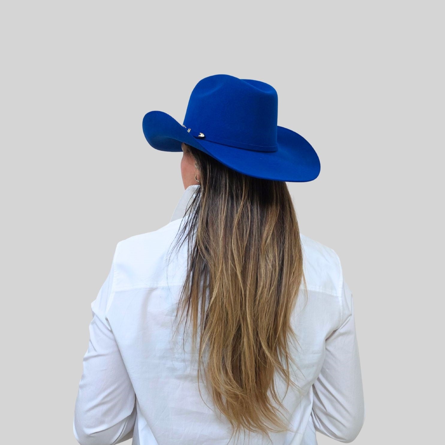 Zachary Western Cowboy Crown Hat - Royal Blue