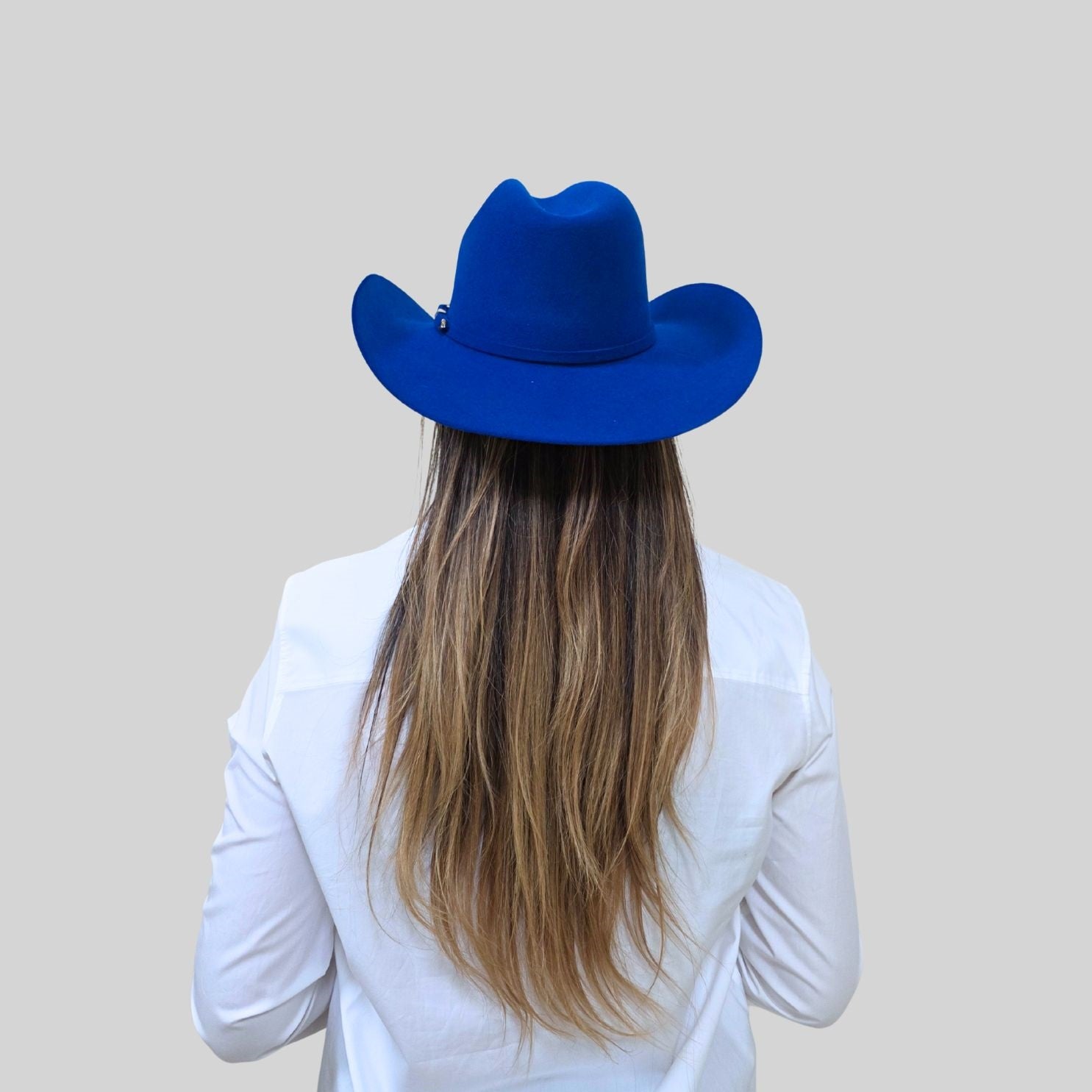 Zachary Western Cowboy Crown Hat - Royal Blue