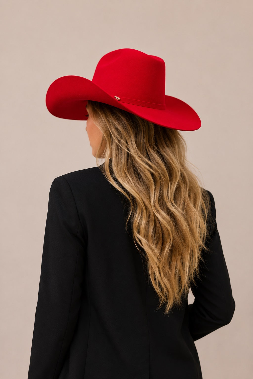 Adam Western Cowboy Crown Hat - Red