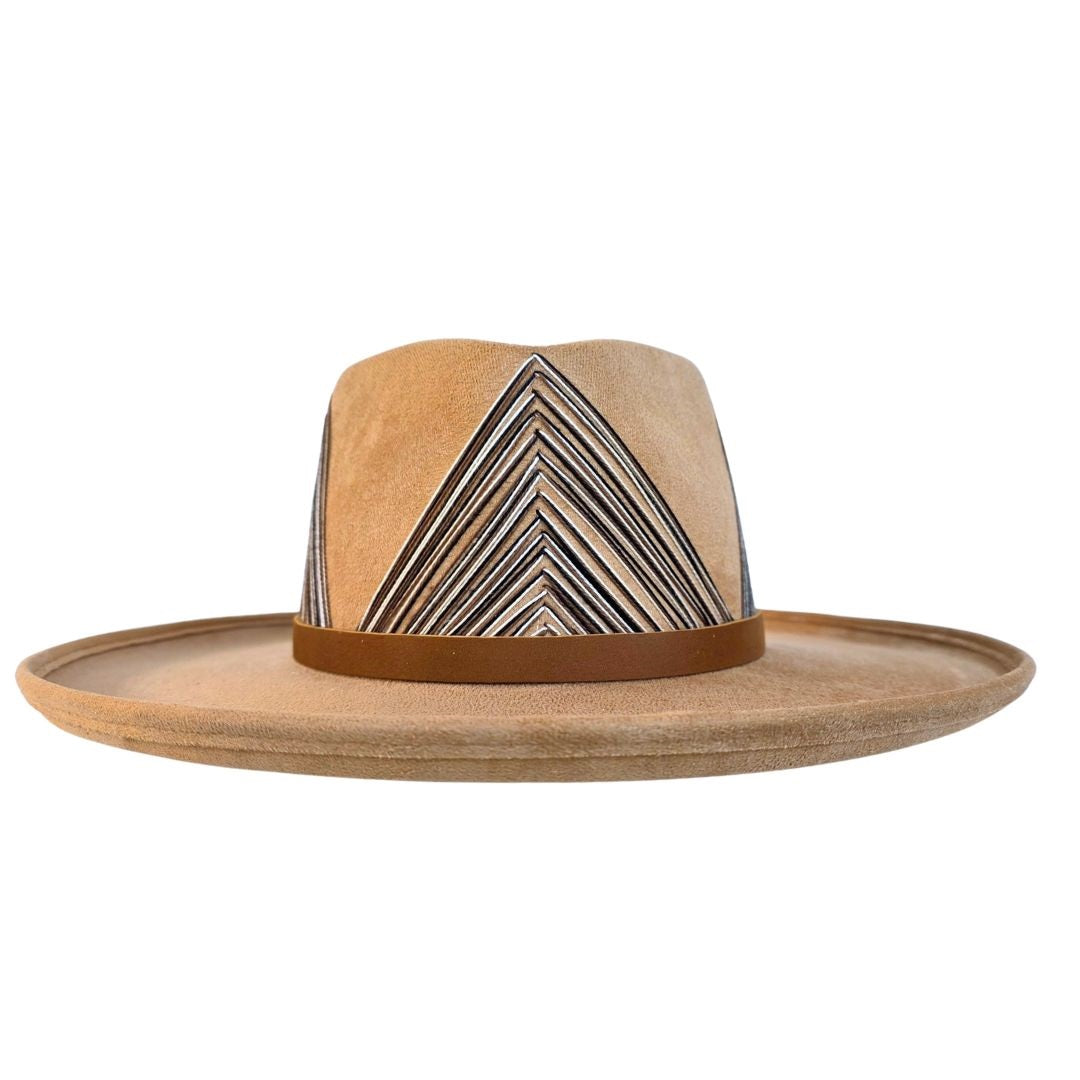 Ariela Diamond Crown Hat - Camel