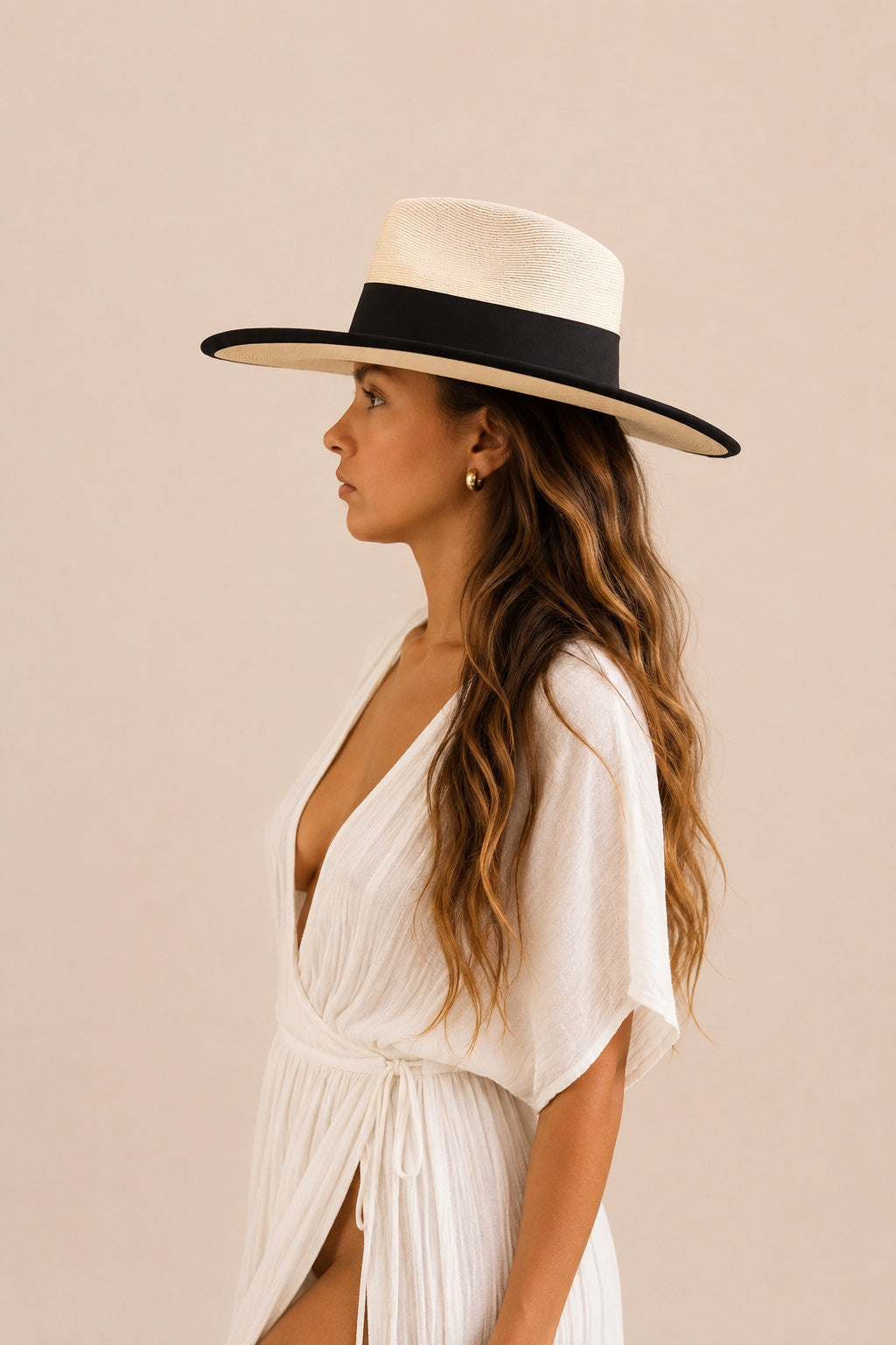 Camélia Straw Western Crown Hat