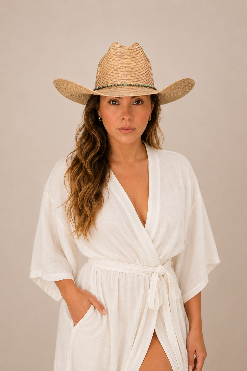 Chara Straw Western Crown Hat