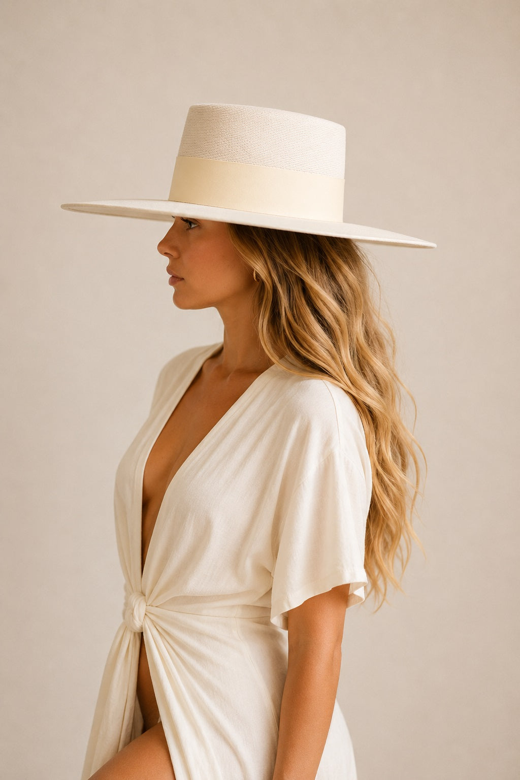 Devika Straw Telescope Crown Hat