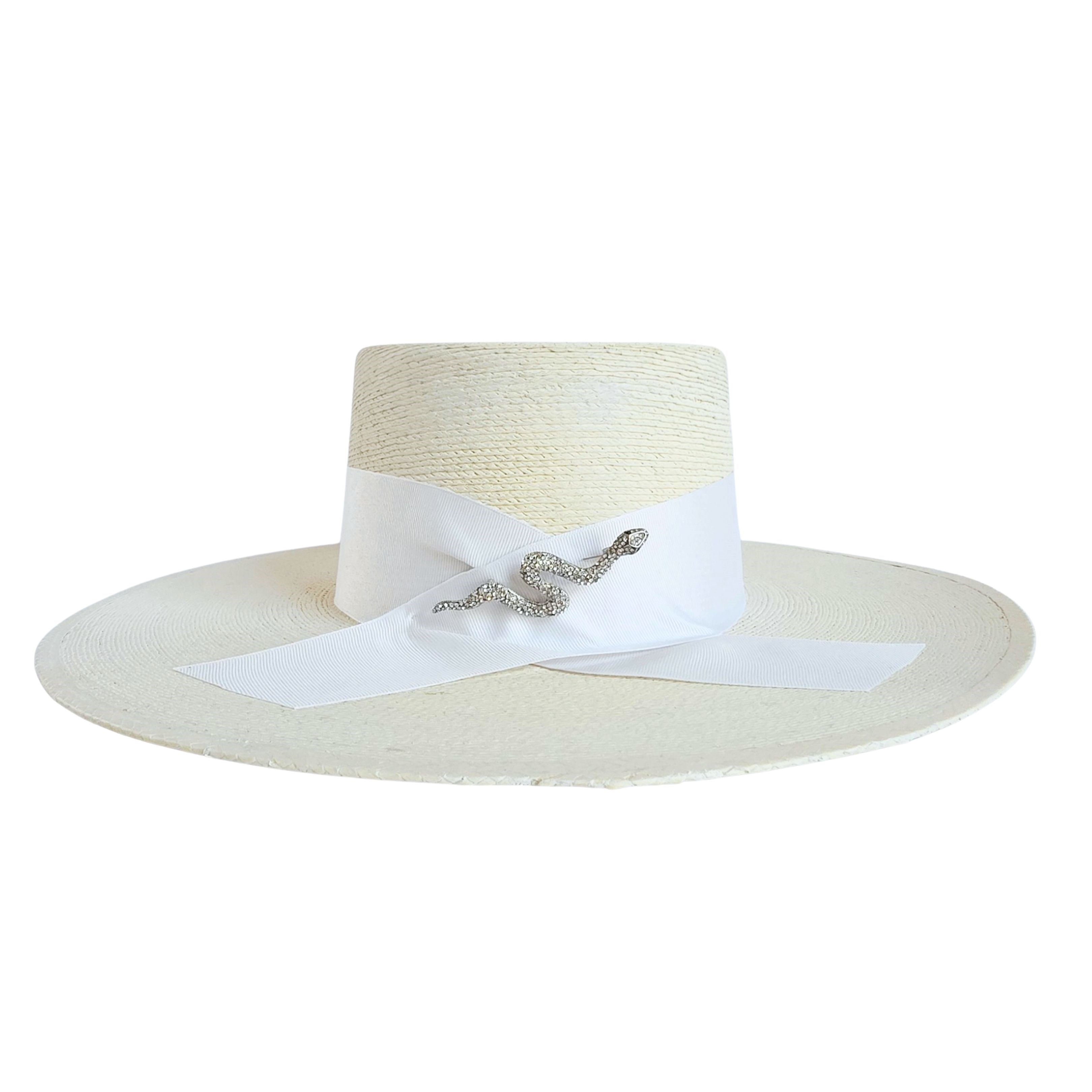 Ezra Straw Boater Crown Hat