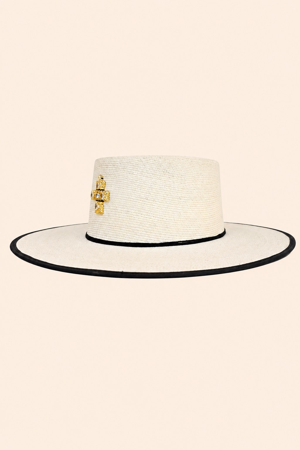 Hadley Straw Boater Crown Hat