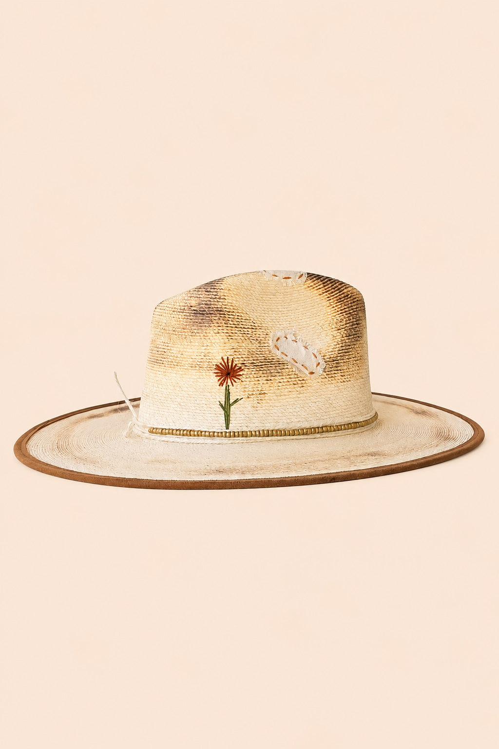 Ismini Straw Western Crown Hat