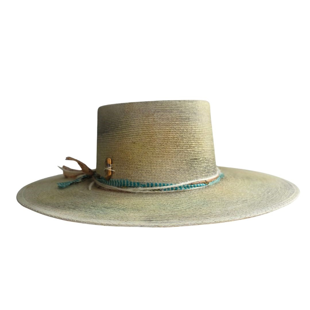Janick Straw Boater Crown Hat