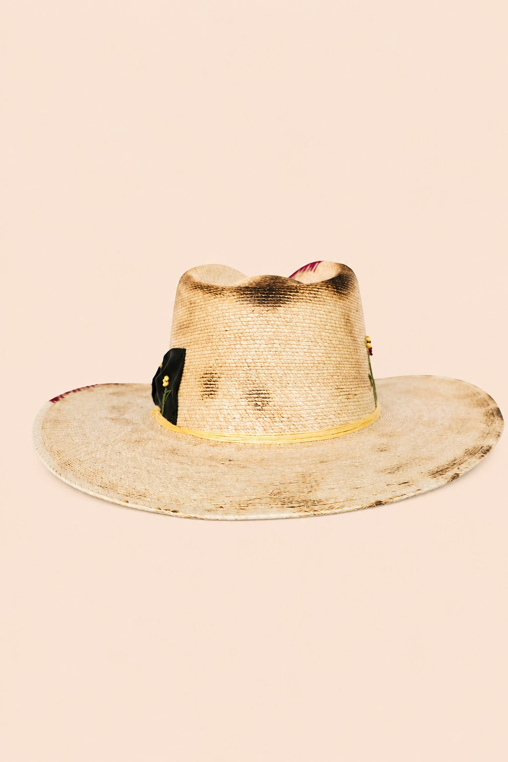 Lulu Straw Western Crown Hat