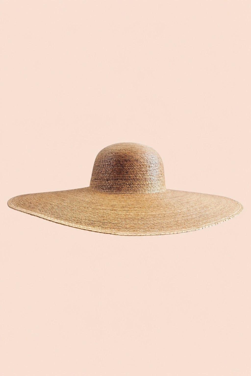 Pamela Boater Crown Straw Hat - Wide Brim