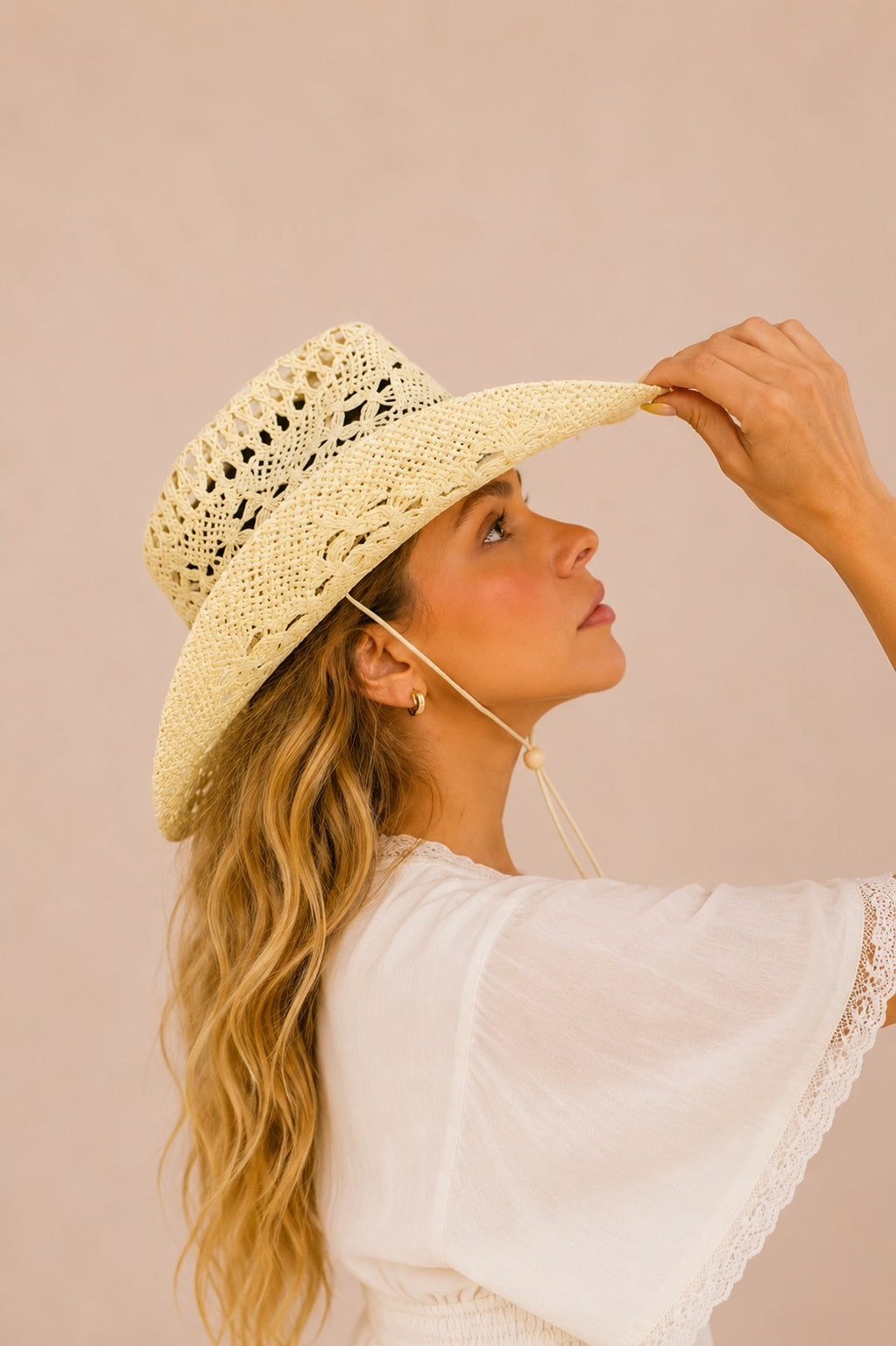 Randi Vented Straw Western Hat