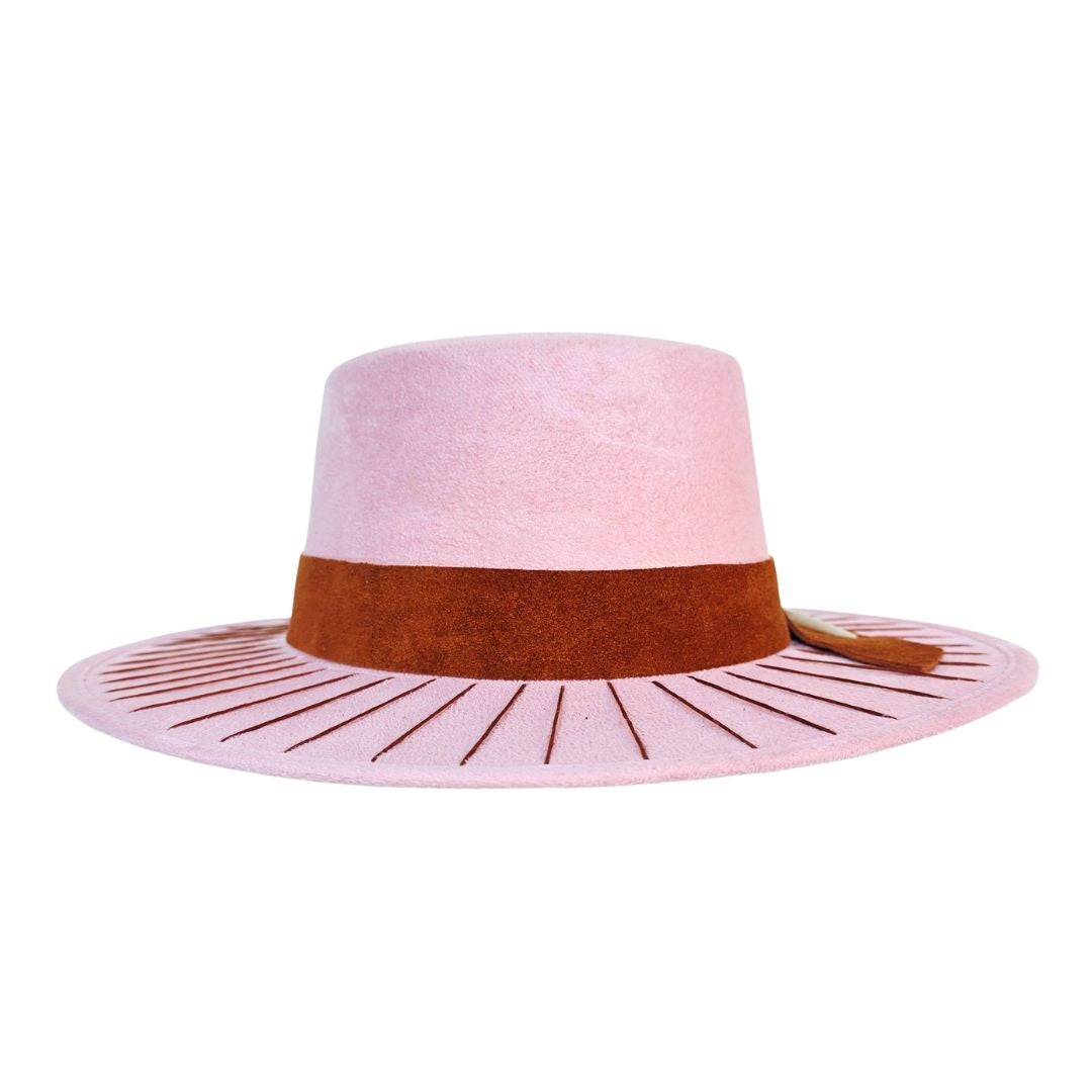 Saints Boater Crown Hat - Camel
