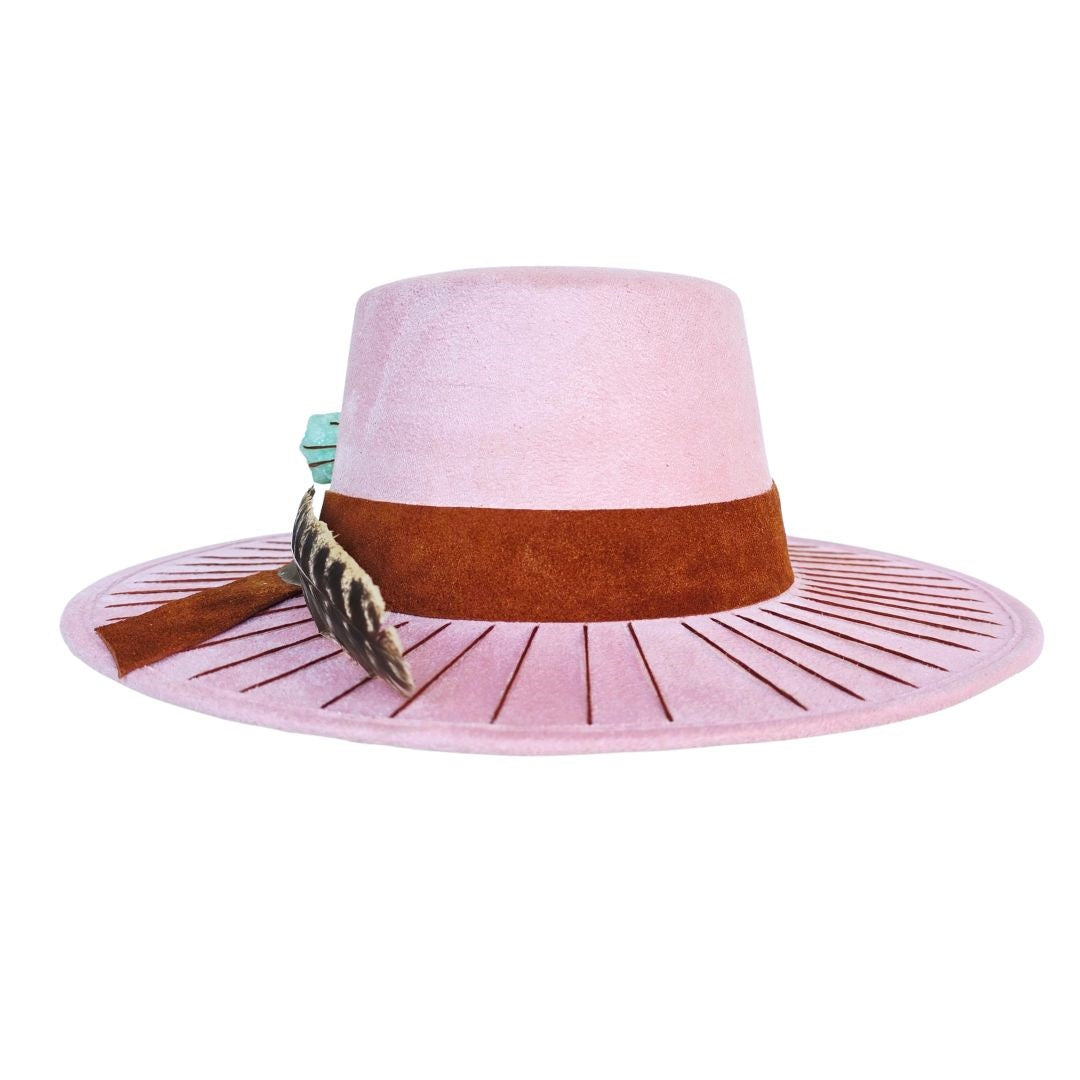 Saints Boater Crown Hat - Camel